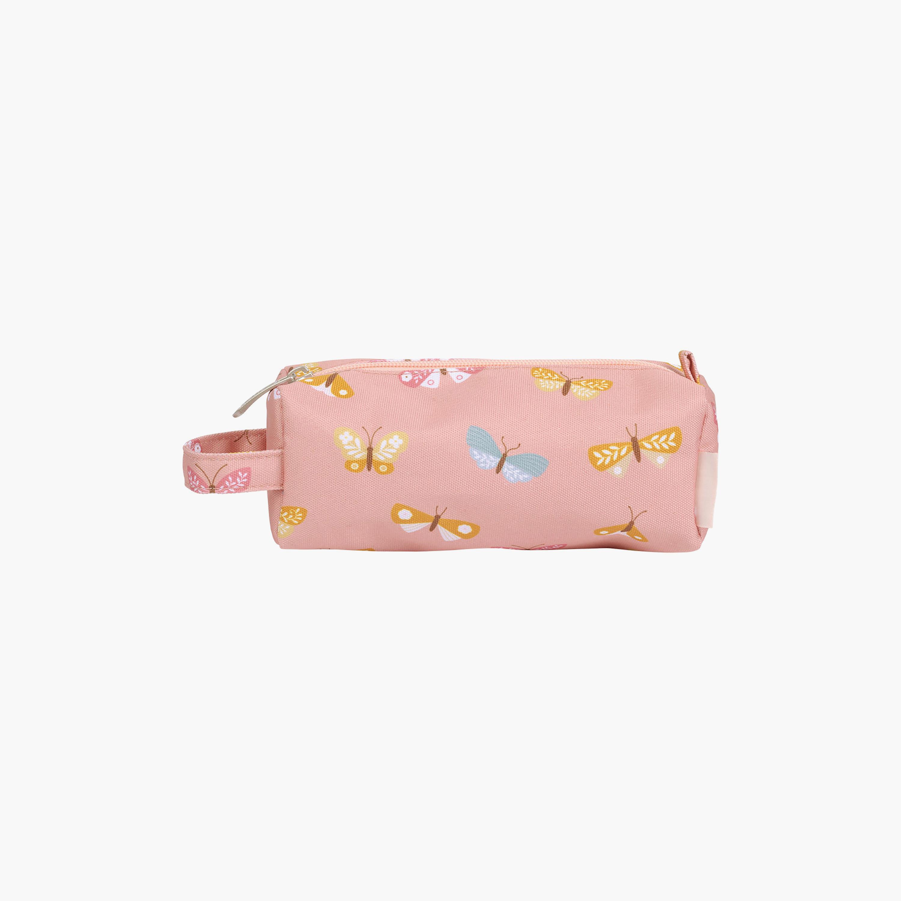 A Little Lovely Company Butterflies Pencil Case with Carry Strap - Polyester-school-stationery-pencilcases-image-1