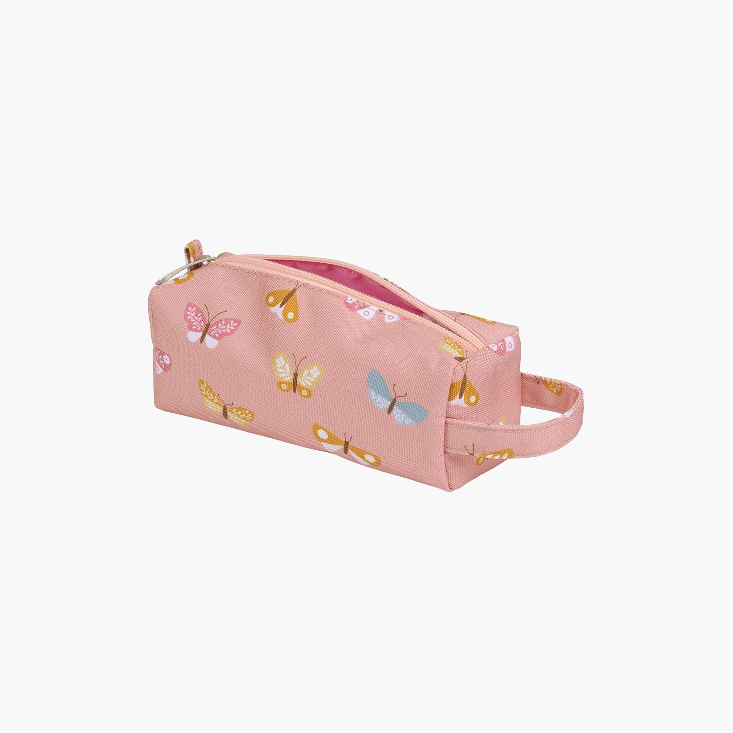 A Little Lovely Company Butterflies Pencil Case with Carry Strap - Polyester-school-stationery-pencilcases-image-2