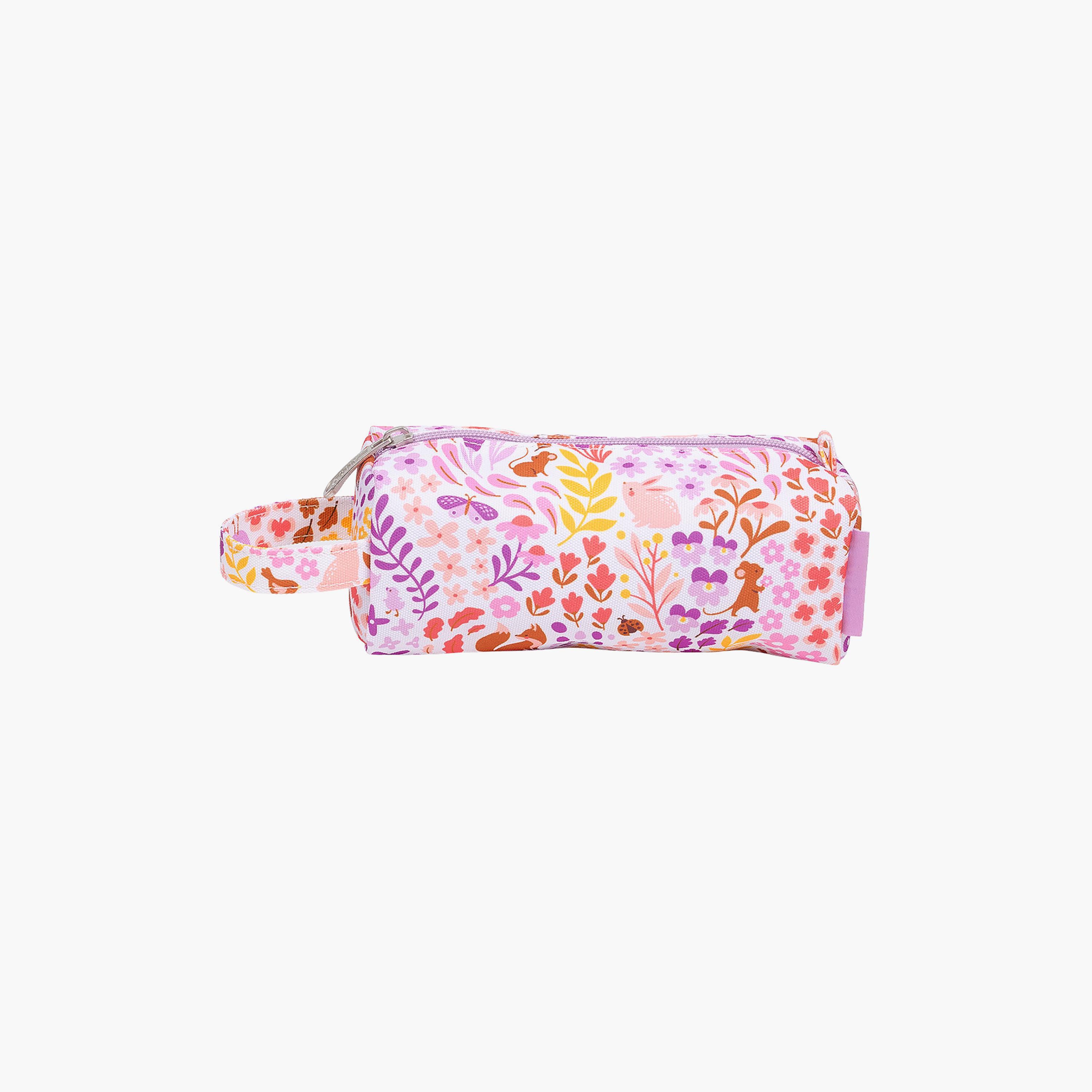 A Little Lovely Company Flower Garden Pencil Case with Carry Strap - Polyester-school-stationery-pencilcases-image-1