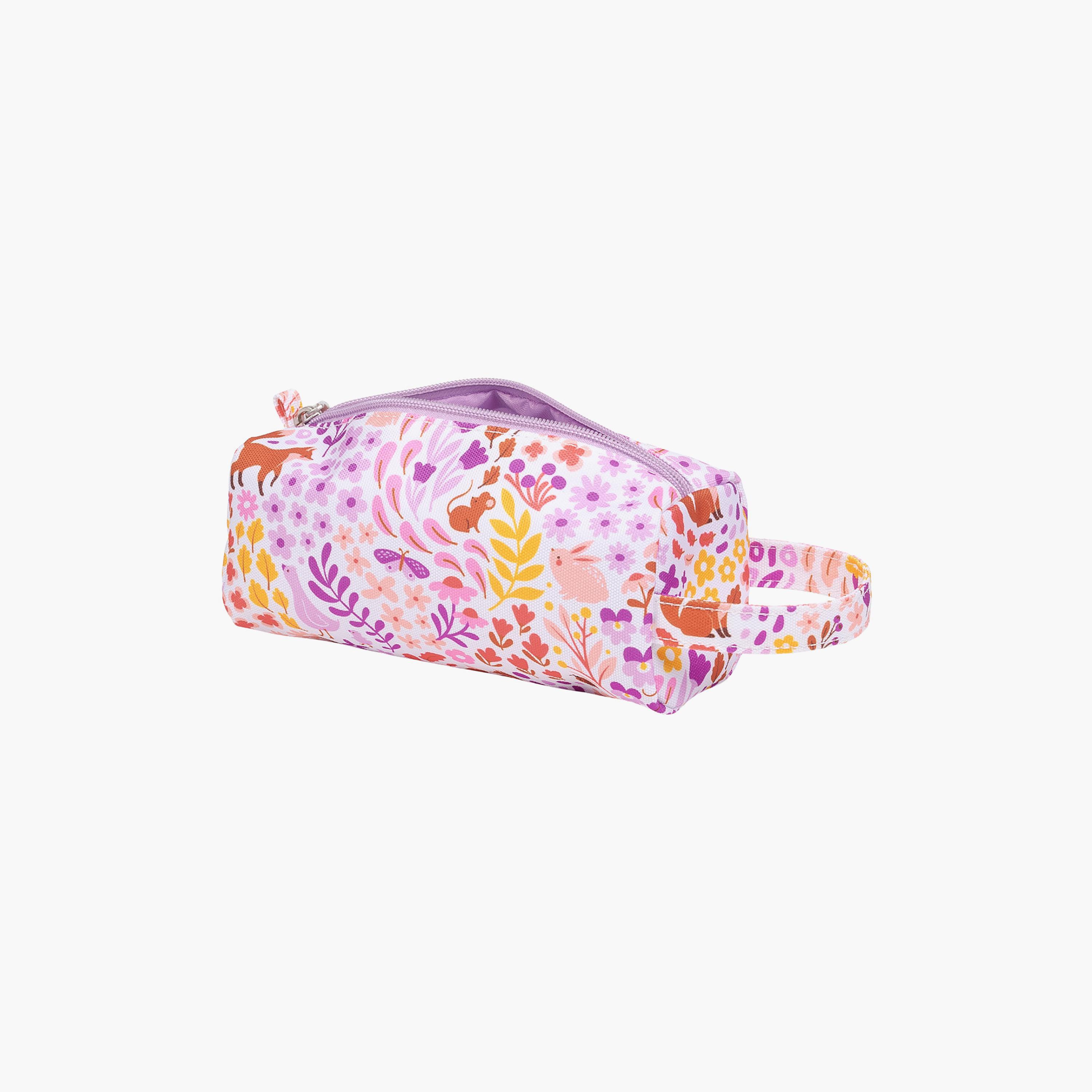 A Little Lovely Company Flower Garden Pencil Case with Carry Strap - Polyester-school-stationery-pencilcases-image-2