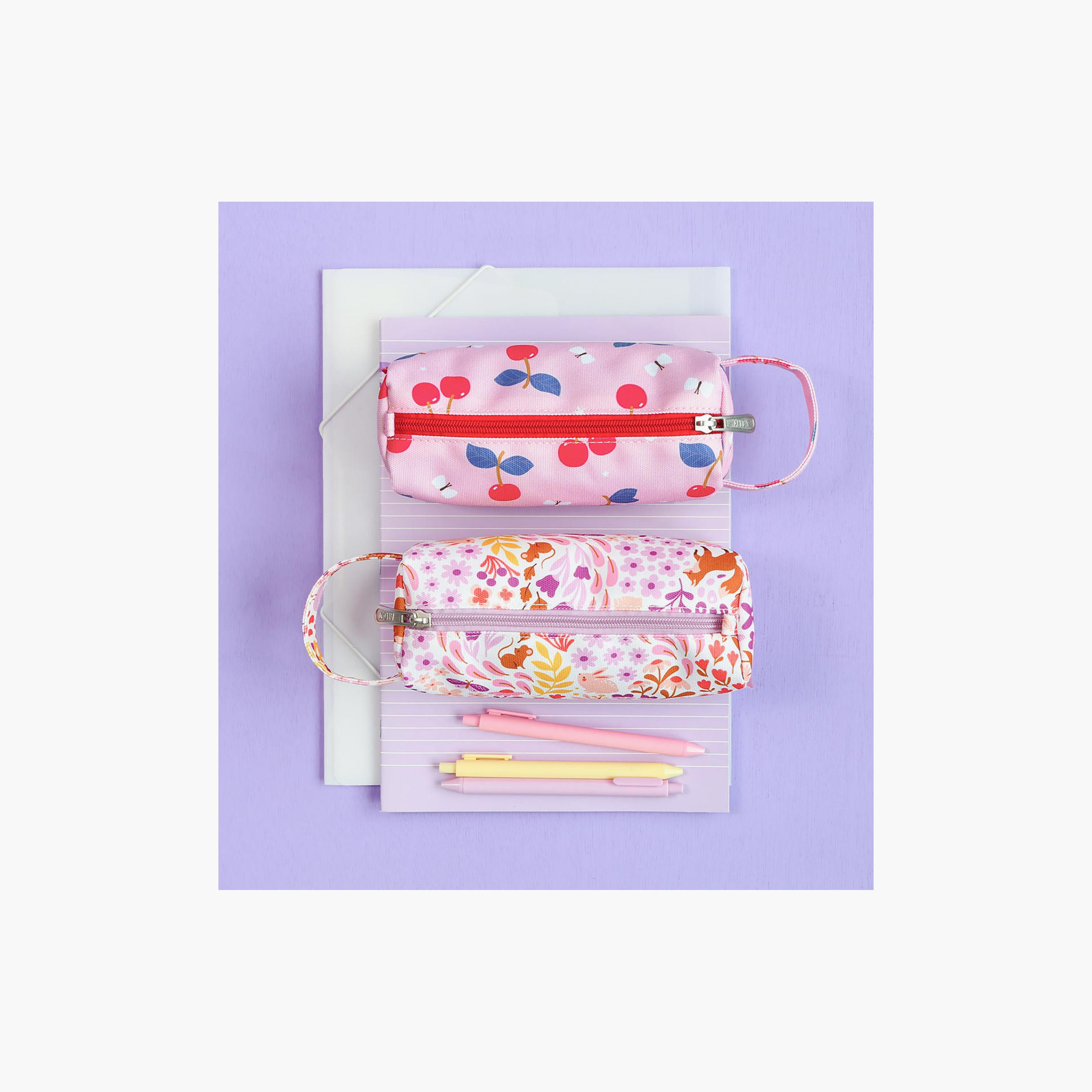 A Little Lovely Company Flower Garden Pencil Case with Carry Strap - Polyester-school-stationery-pencilcases-image-5