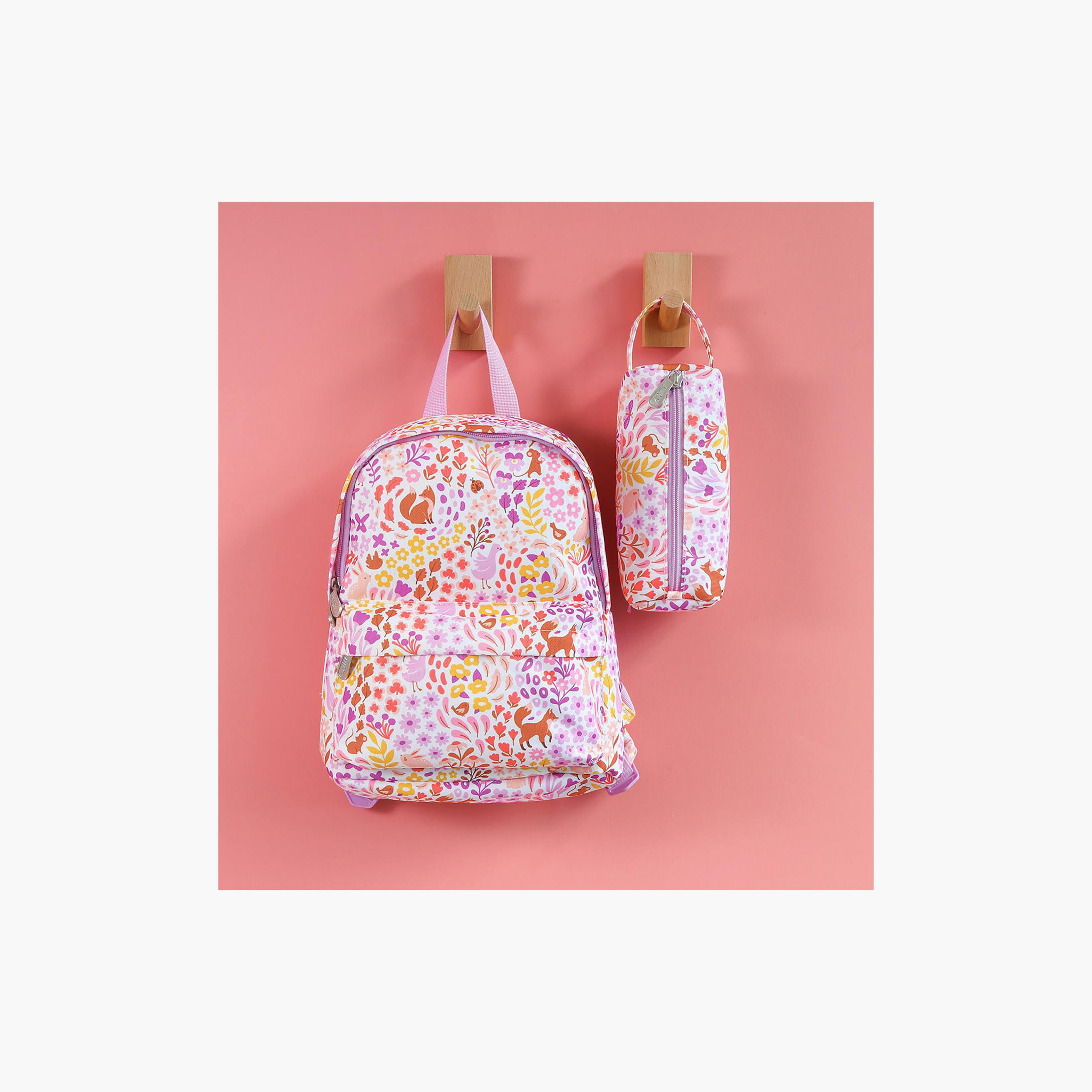 A Little Lovely Company Flower Garden Pencil Case with Carry Strap - Polyester-school-stationery-pencilcases-image-6