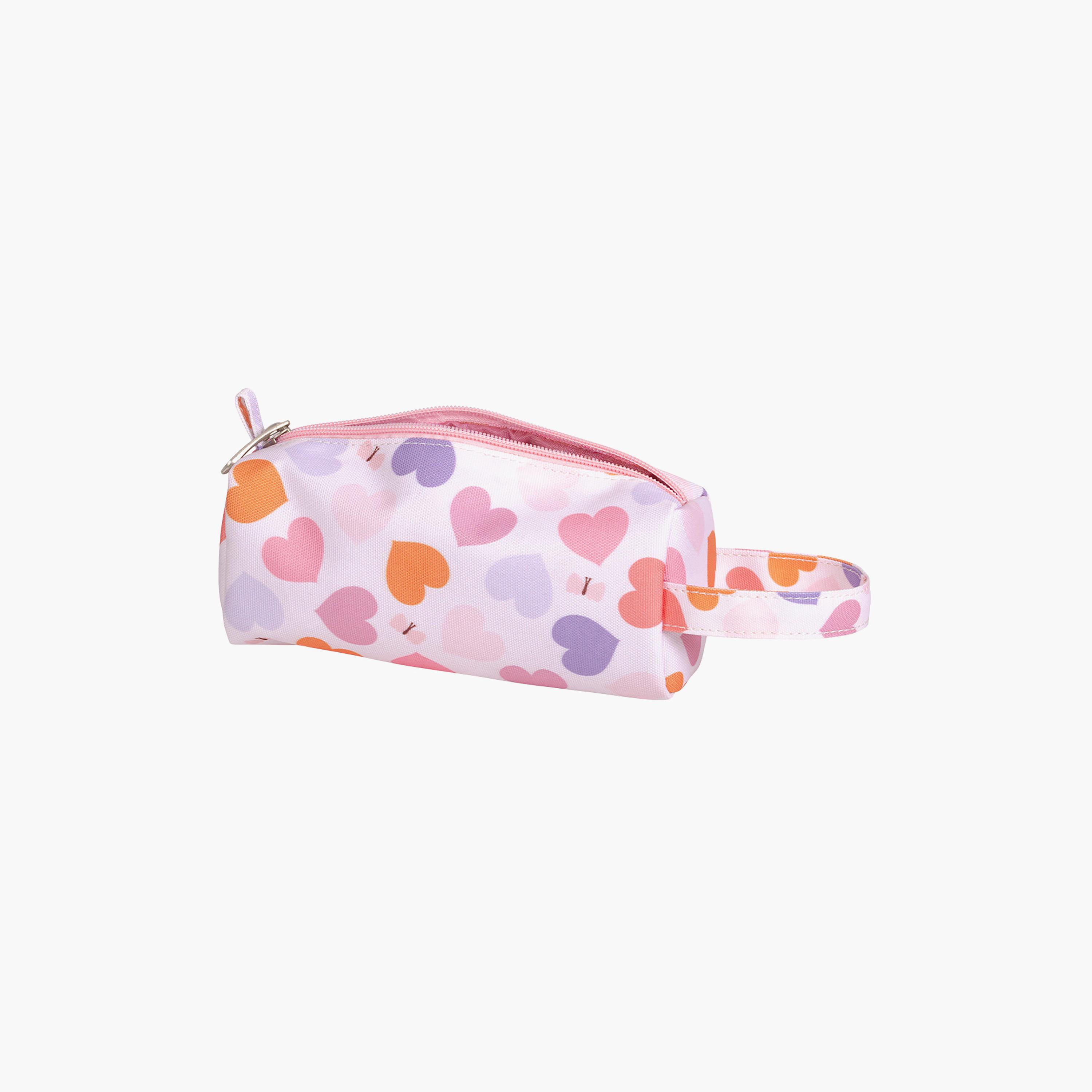 A Little Lovely Company Hearts Pencil Case with Carry Strap - Polyester-school-stationery-pencilcases-image-2