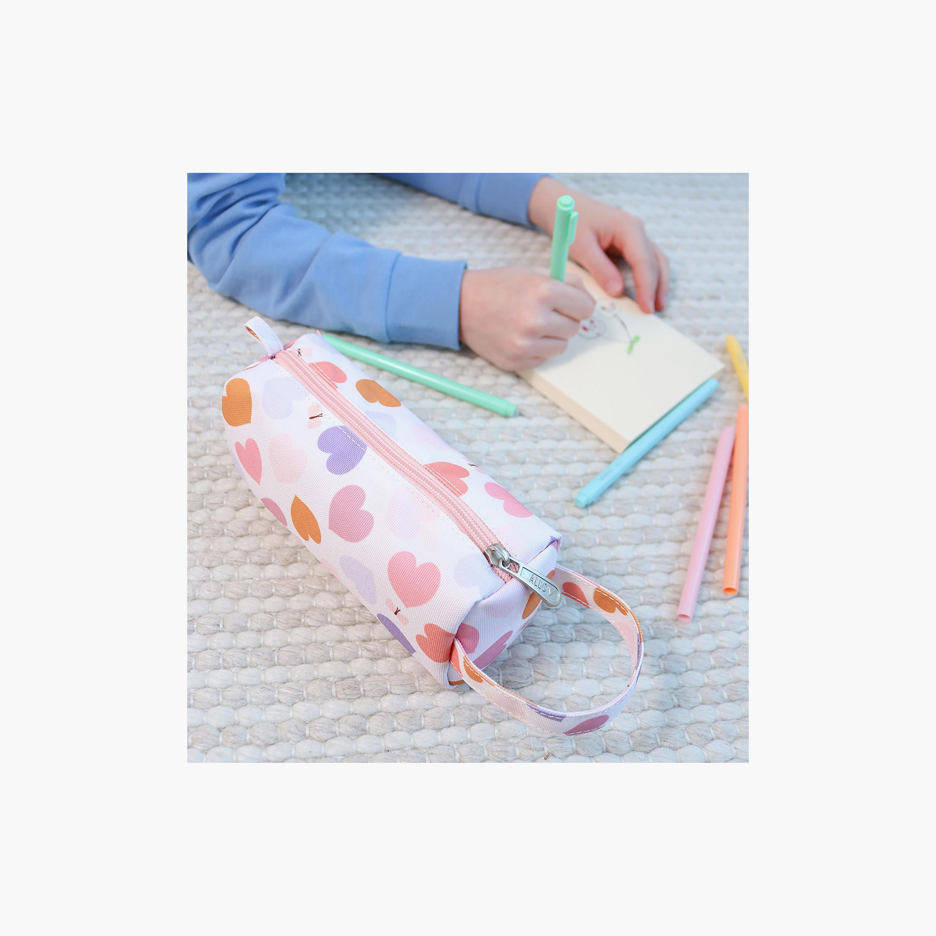 A Little Lovely Company Hearts Pencil Case with Carry Strap - Polyester-school-stationery-pencilcases-image-4
