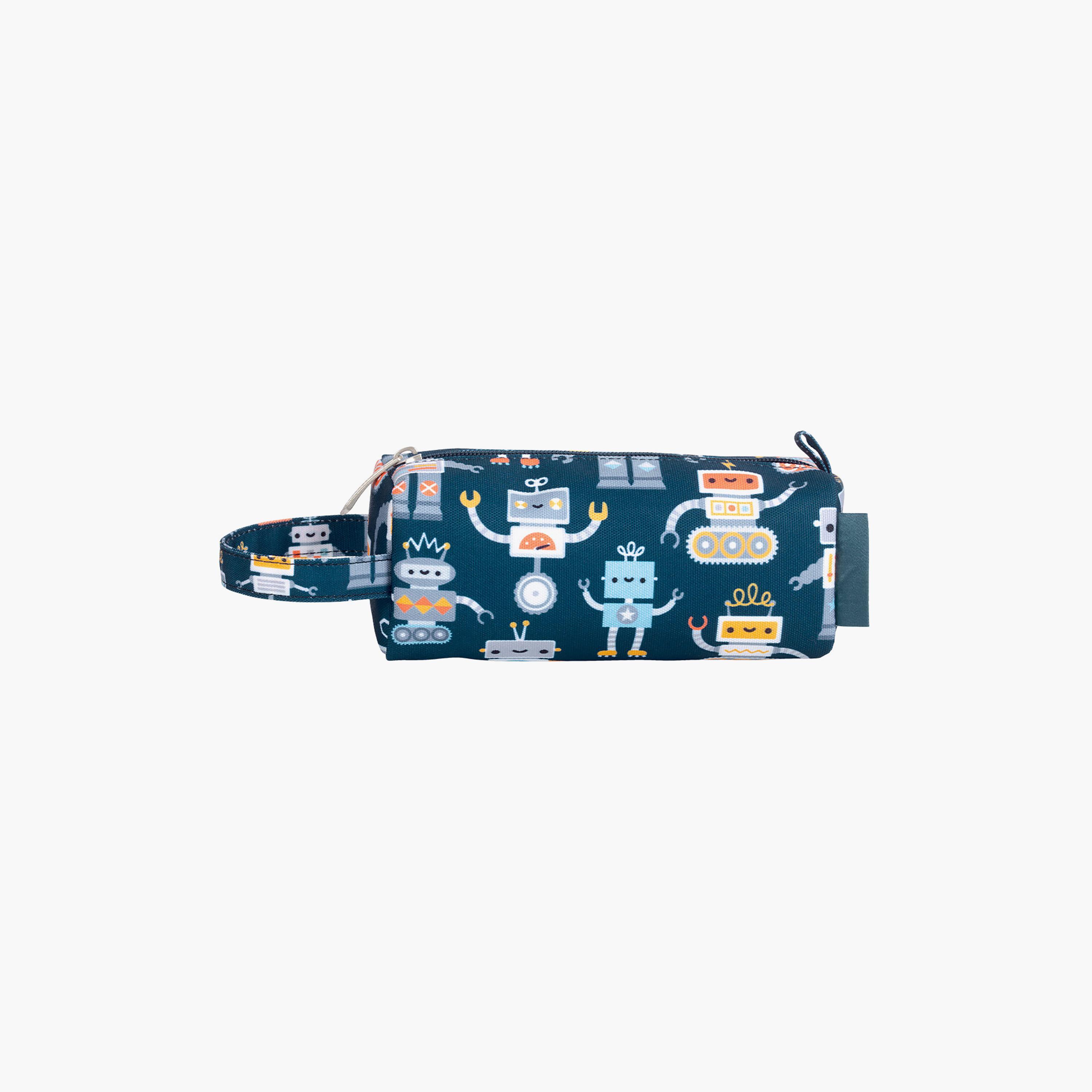 A Little Lovely Company Robots Pencil Case with Carry Strap - Polyester-school-stationery-pencilcases-image-1