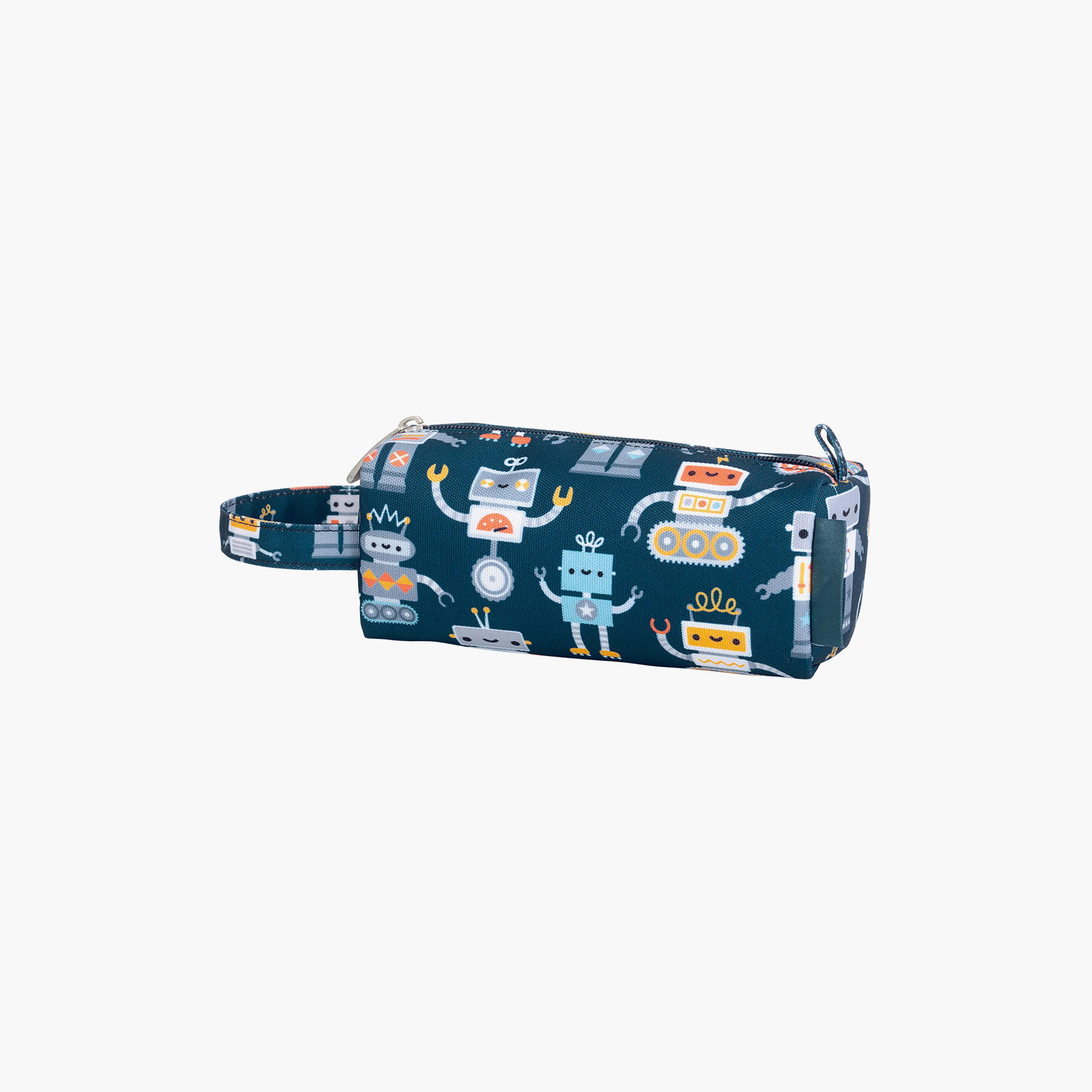 A Little Lovely Company Robots Pencil Case with Carry Strap - Polyester-school-stationery-pencilcases-image-3