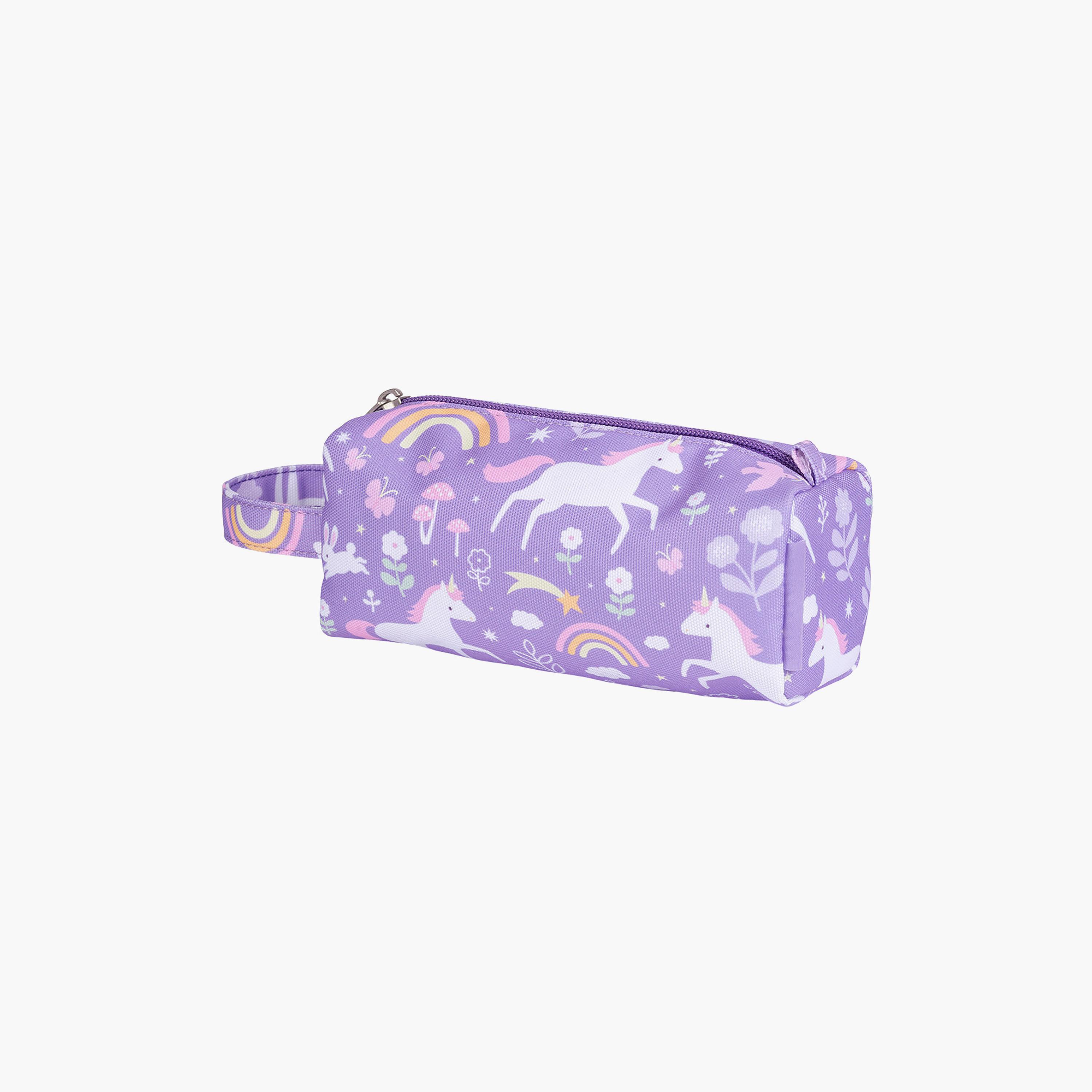 A Little Lovely Company Unicorn Dreams Pencil Case with Carry Strap - Polyester-school-stationery-pencilcases-image-1