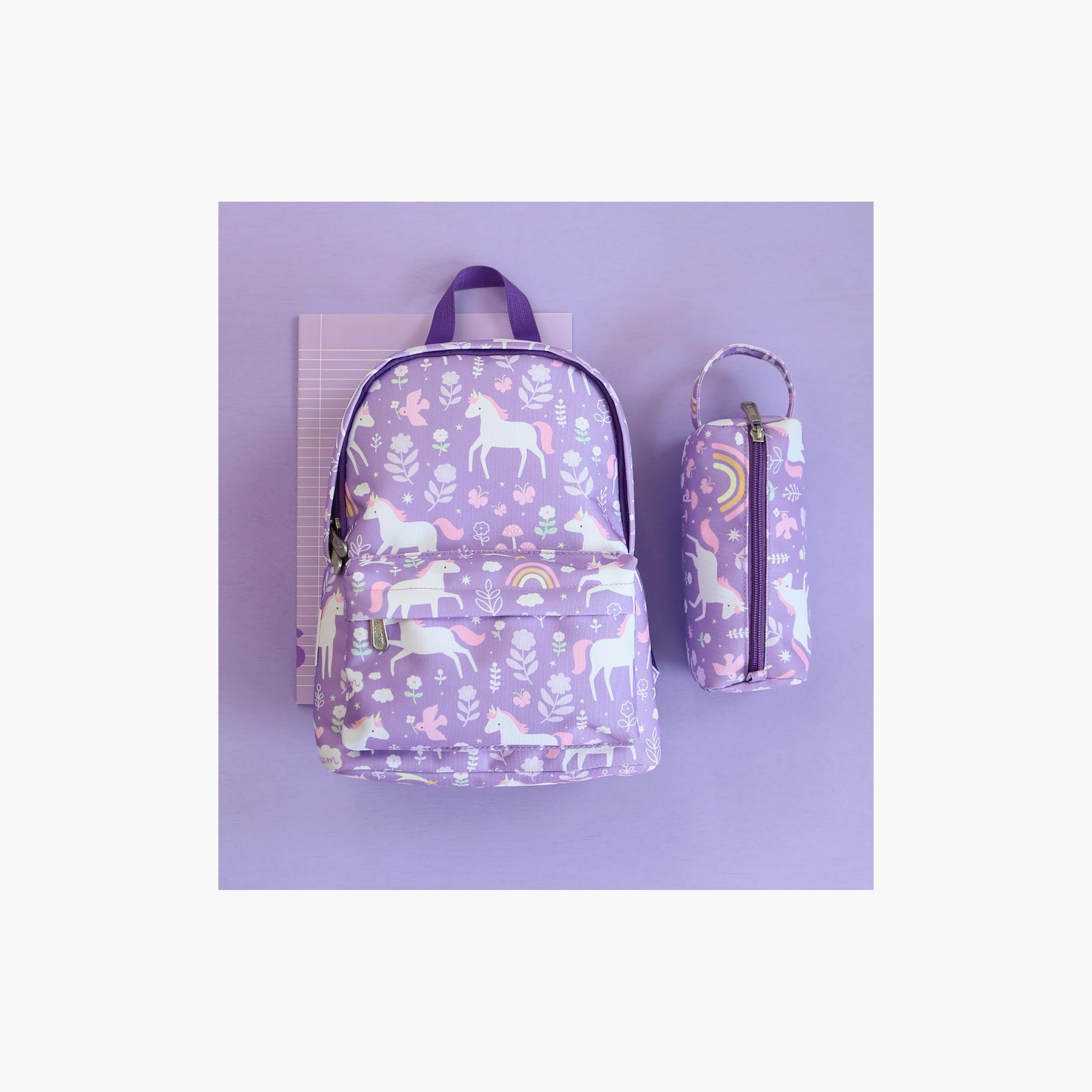 A Little Lovely Company Unicorn Dreams Pencil Case with Carry Strap - Polyester-school-stationery-pencilcases-image-4