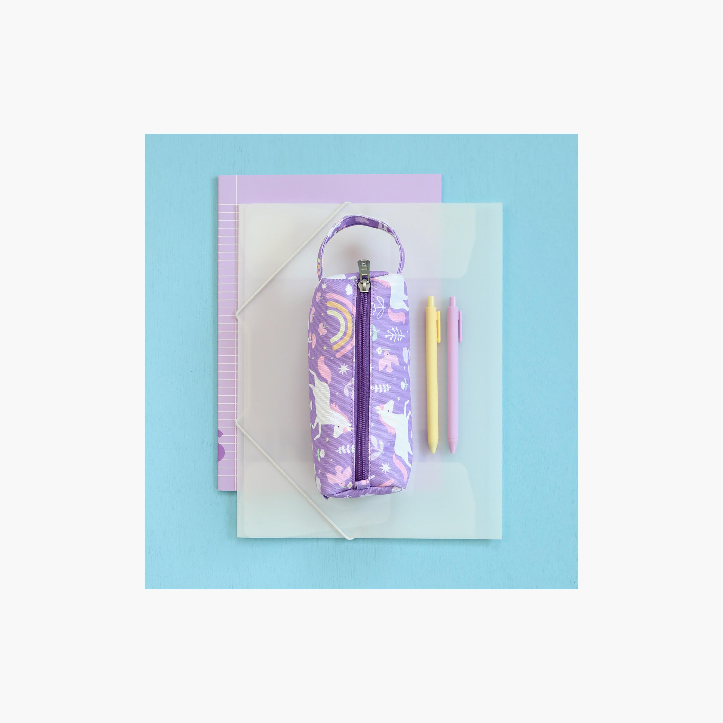 A Little Lovely Company Unicorn Dreams Pencil Case with Carry Strap - Polyester-school-stationery-pencilcases-image-5