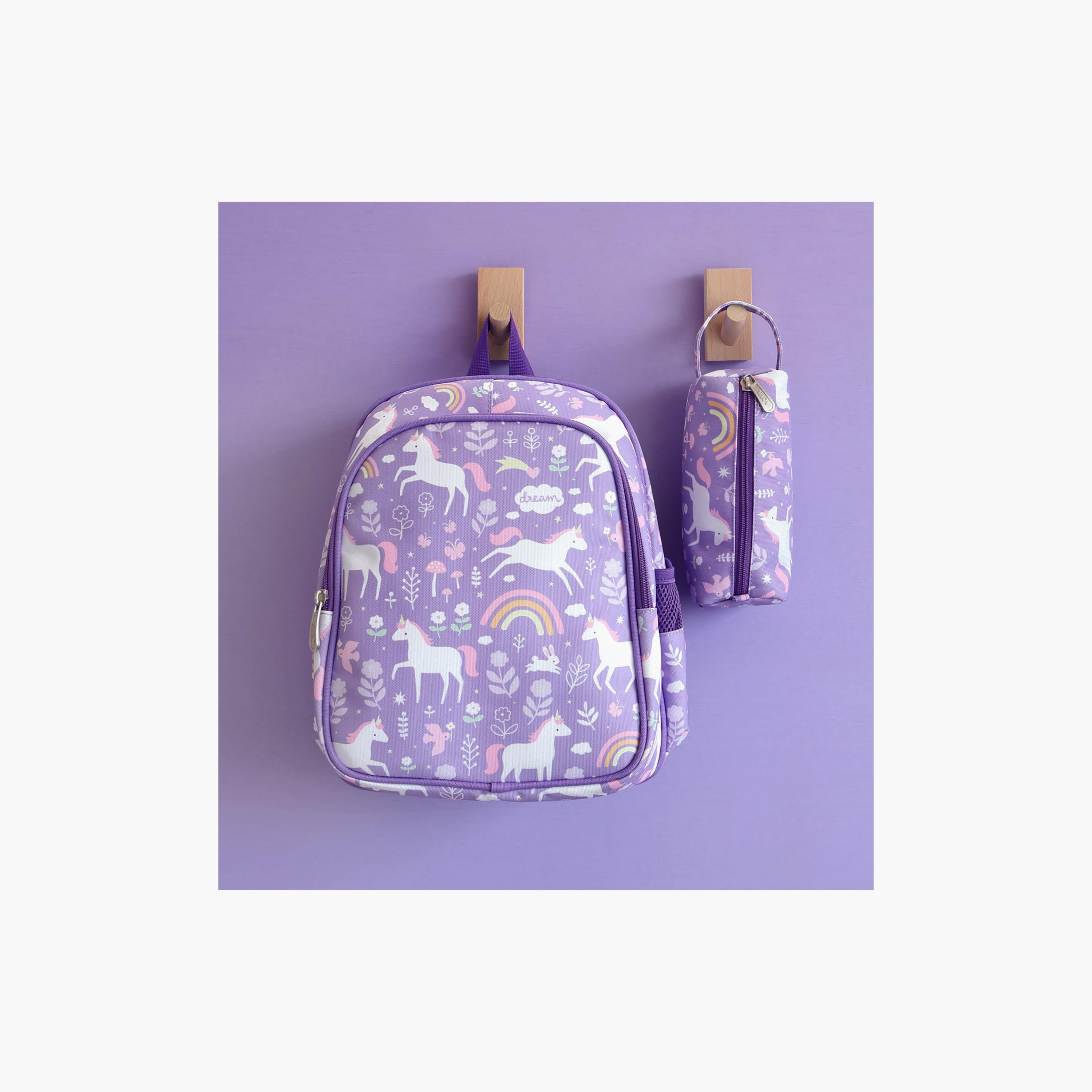 A Little Lovely Company Unicorn Dreams Pencil Case with Carry Strap - Polyester-school-stationery-pencilcases-image-6