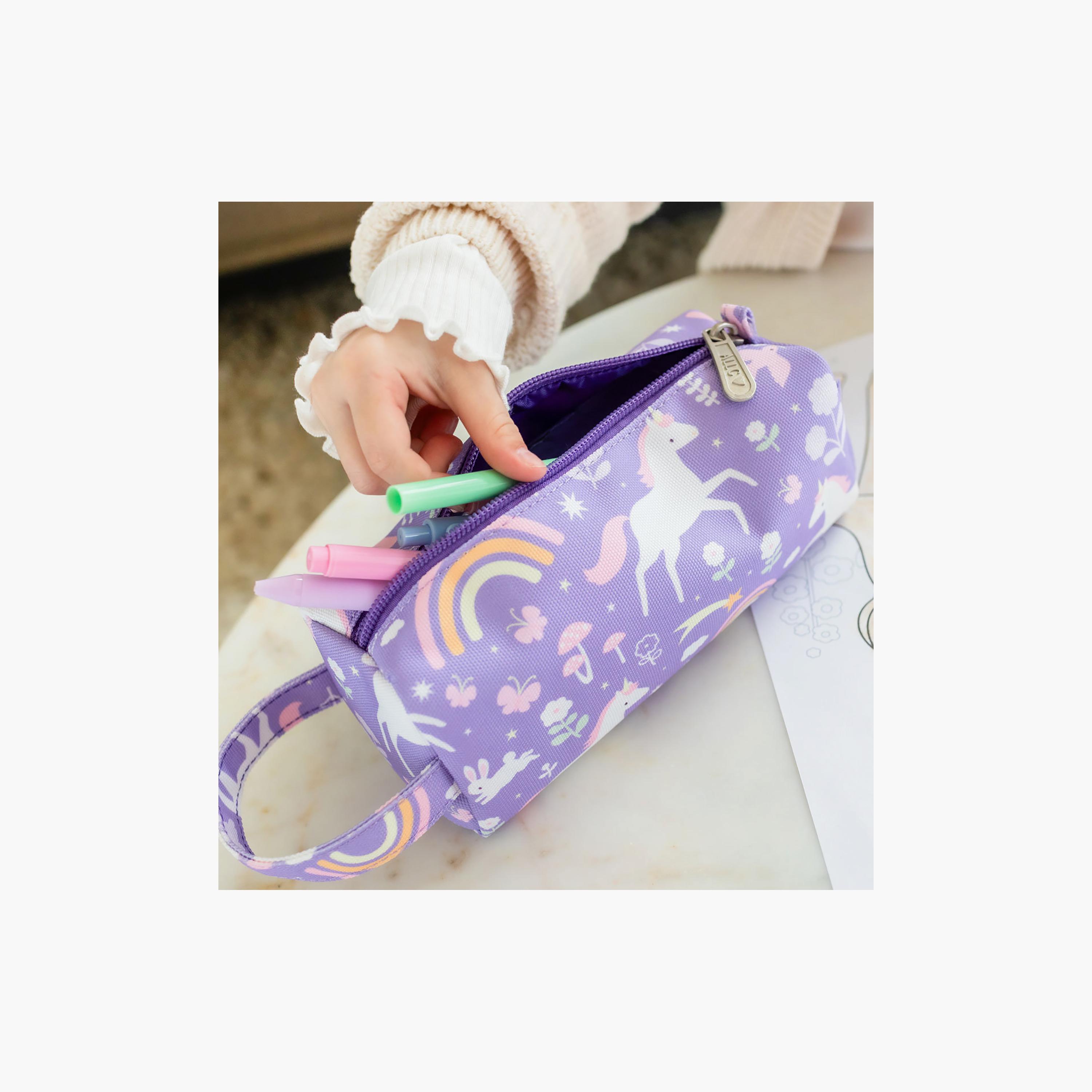 A Little Lovely Company Unicorn Dreams Pencil Case with Carry Strap - Polyester-school-stationery-pencilcases-image-7