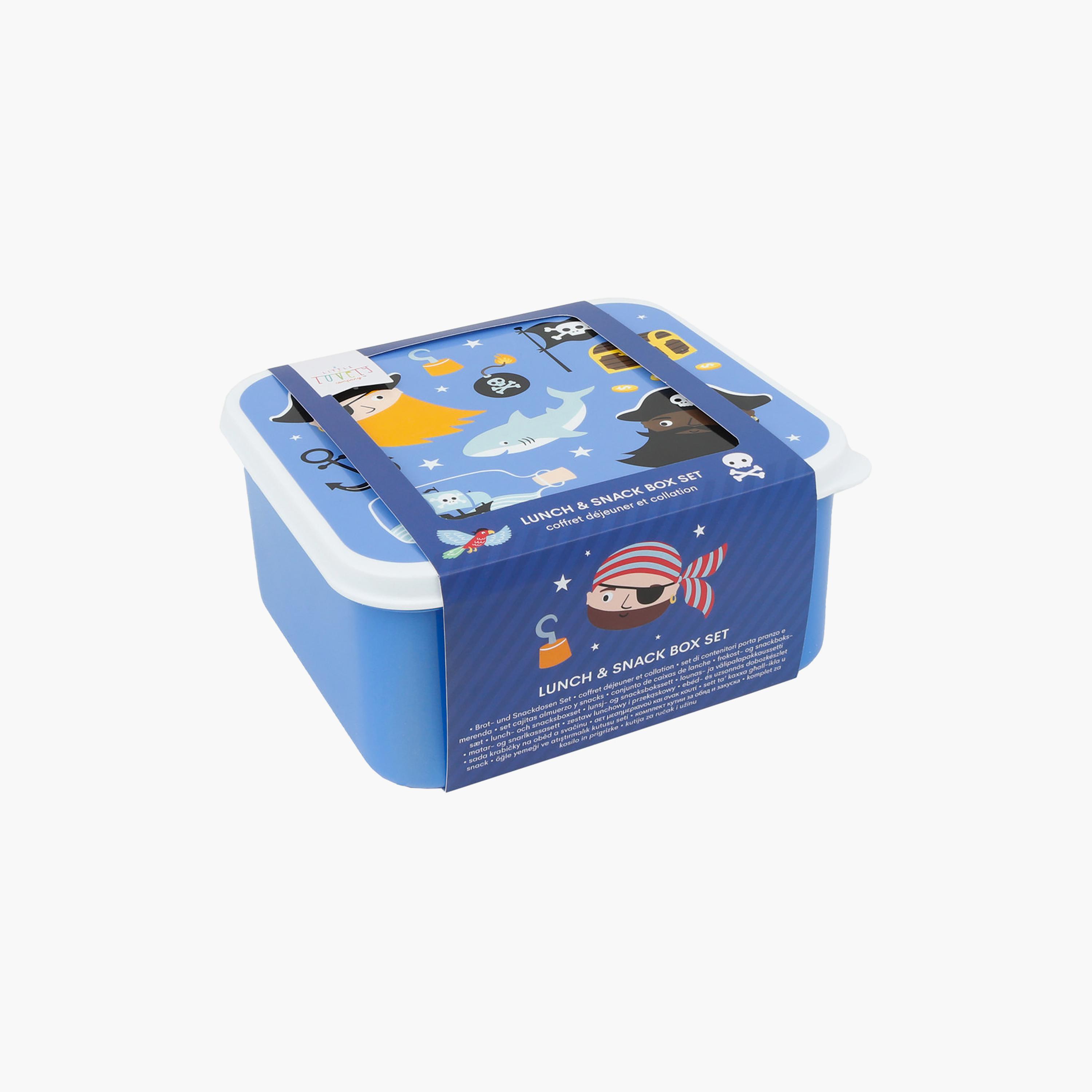A Little Lovely Company Pirates Lunch & Snack Box Set for Boys 2-5 Yrs-school-lunchessentials-lunchboxes-image-4
