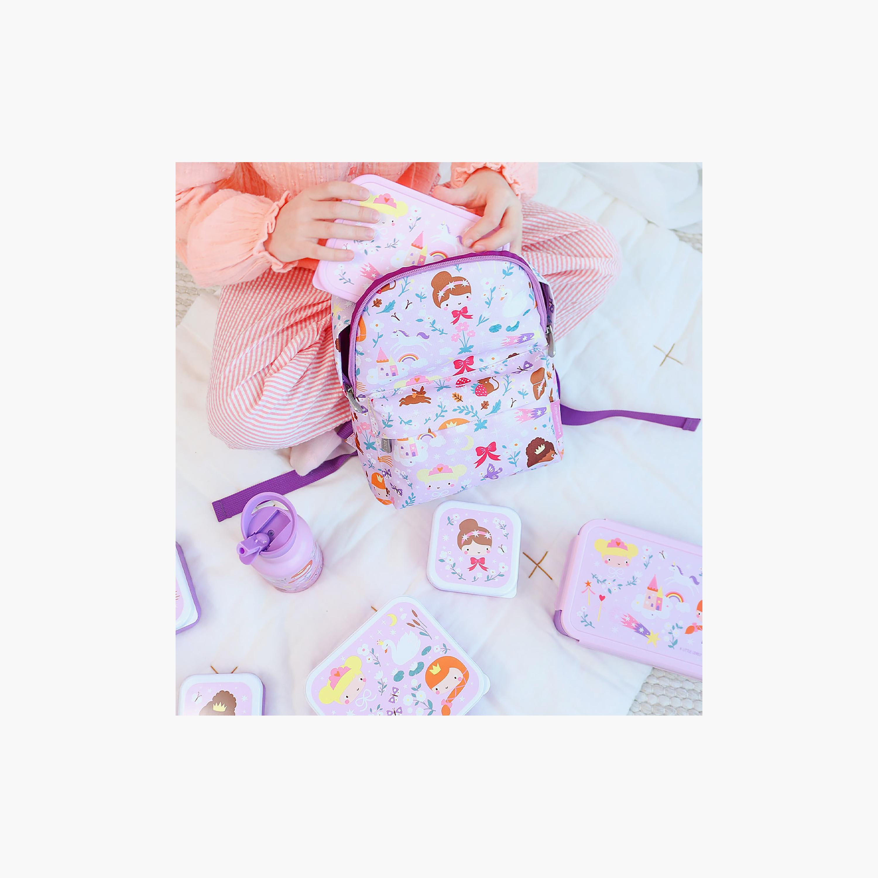 A Little Lovely Company Princesses Lunch & Snack Box Set for Girls 2-5 Yrs-school-lunchessentials-lunchboxes-image-6