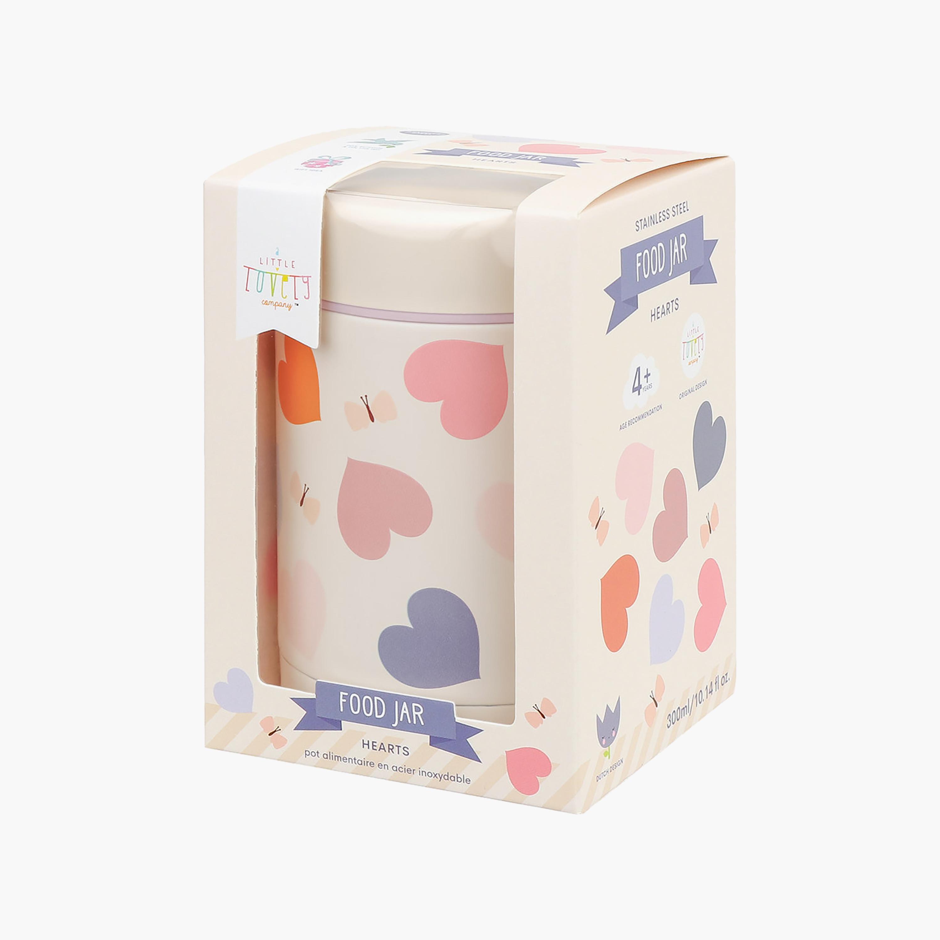 A Little Lovely Company Hearts Food Jar for Girls 2-8 Yrs with Dual Insulated Wall - 300 ml-baby-feeding-mealtimeessentials-image-8