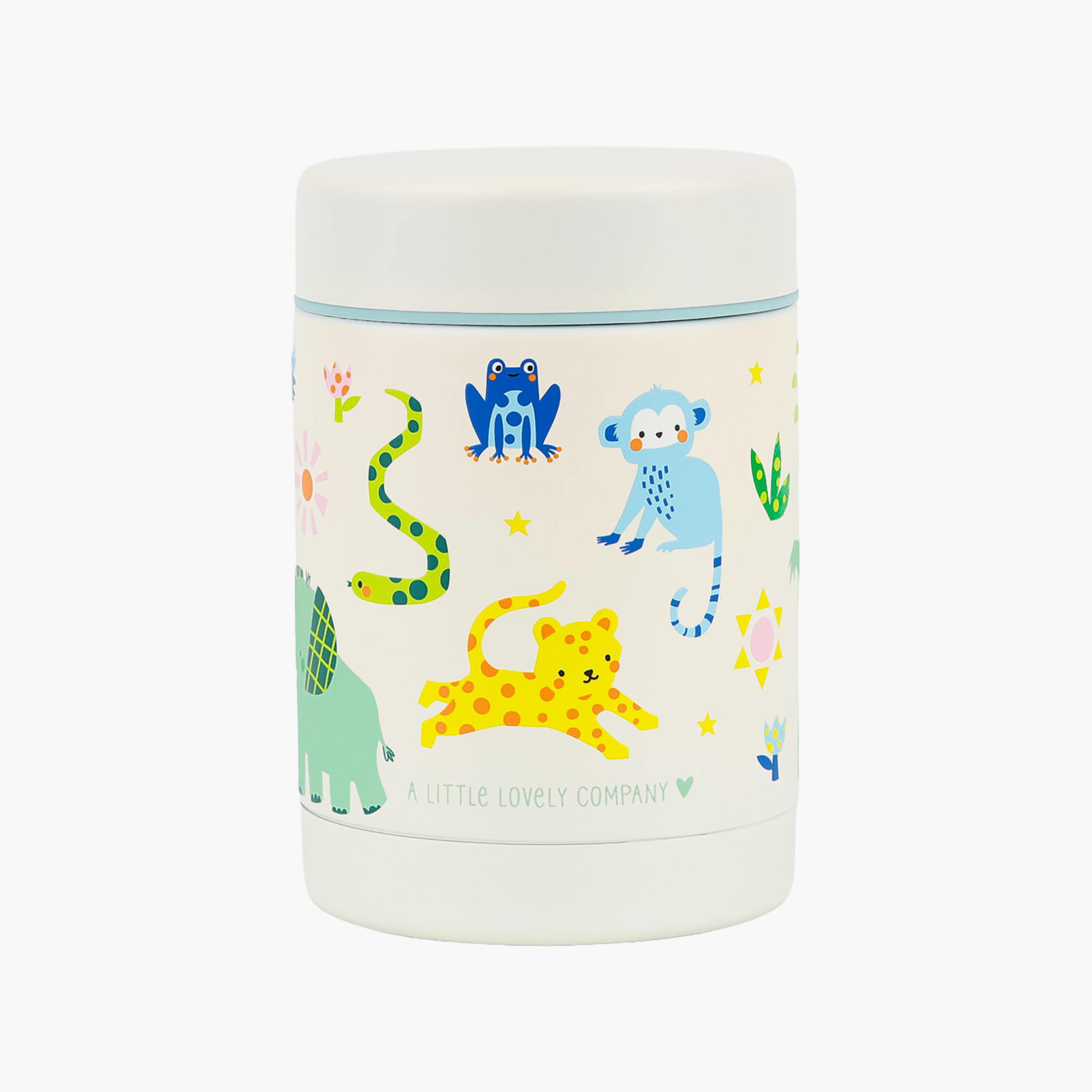 A Little Lovely Company Jungle Food Jar for Boys 2-8 Yrs with Dual Insulated Wall - 300 ml-baby-feeding-mealtimeessentials-image-2