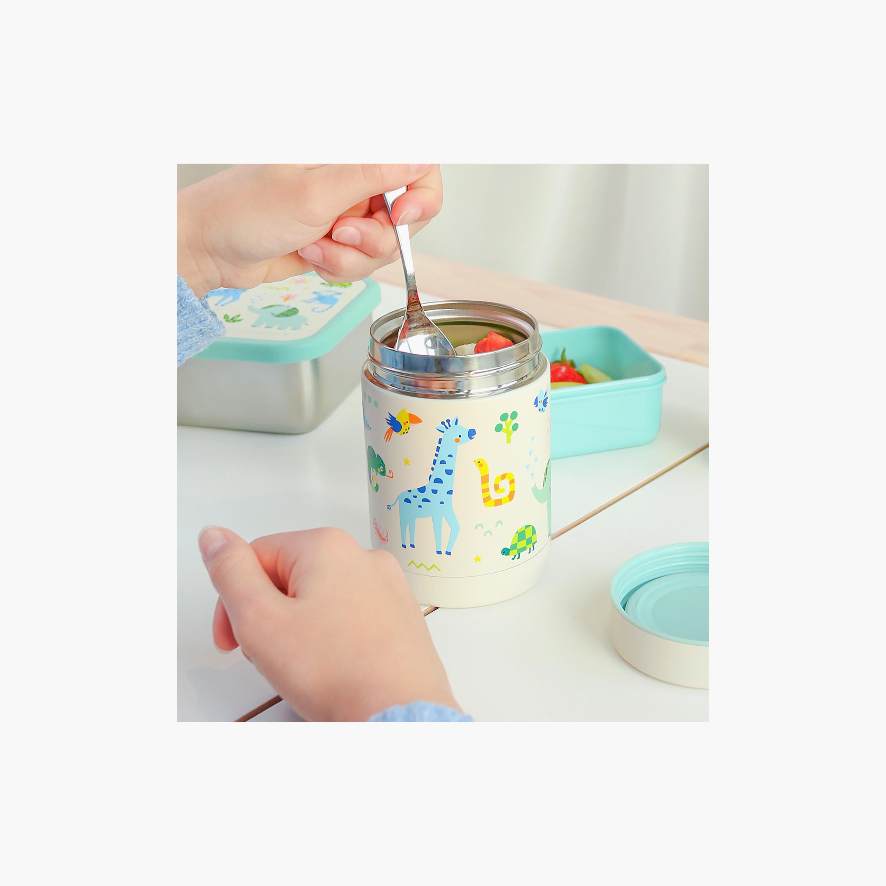 A Little Lovely Company Jungle Food Jar for Boys 2-8 Yrs with Dual Insulated Wall - 300 ml-baby-feeding-mealtimeessentials-image-5
