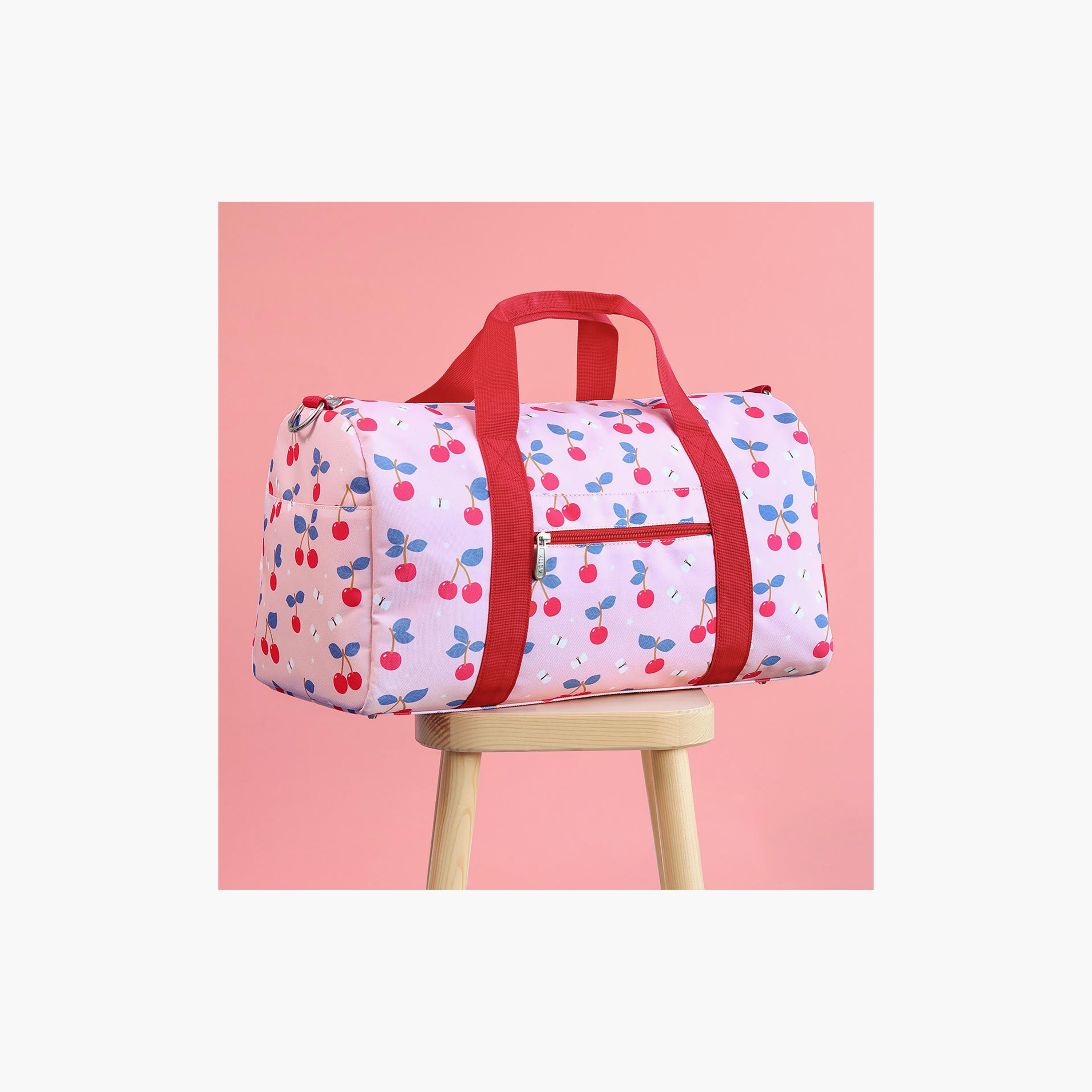 A Little Lovely Company Cherries Travel Bag with Dual Handles - 26 L-baby-gear-travelaccessories-image-3