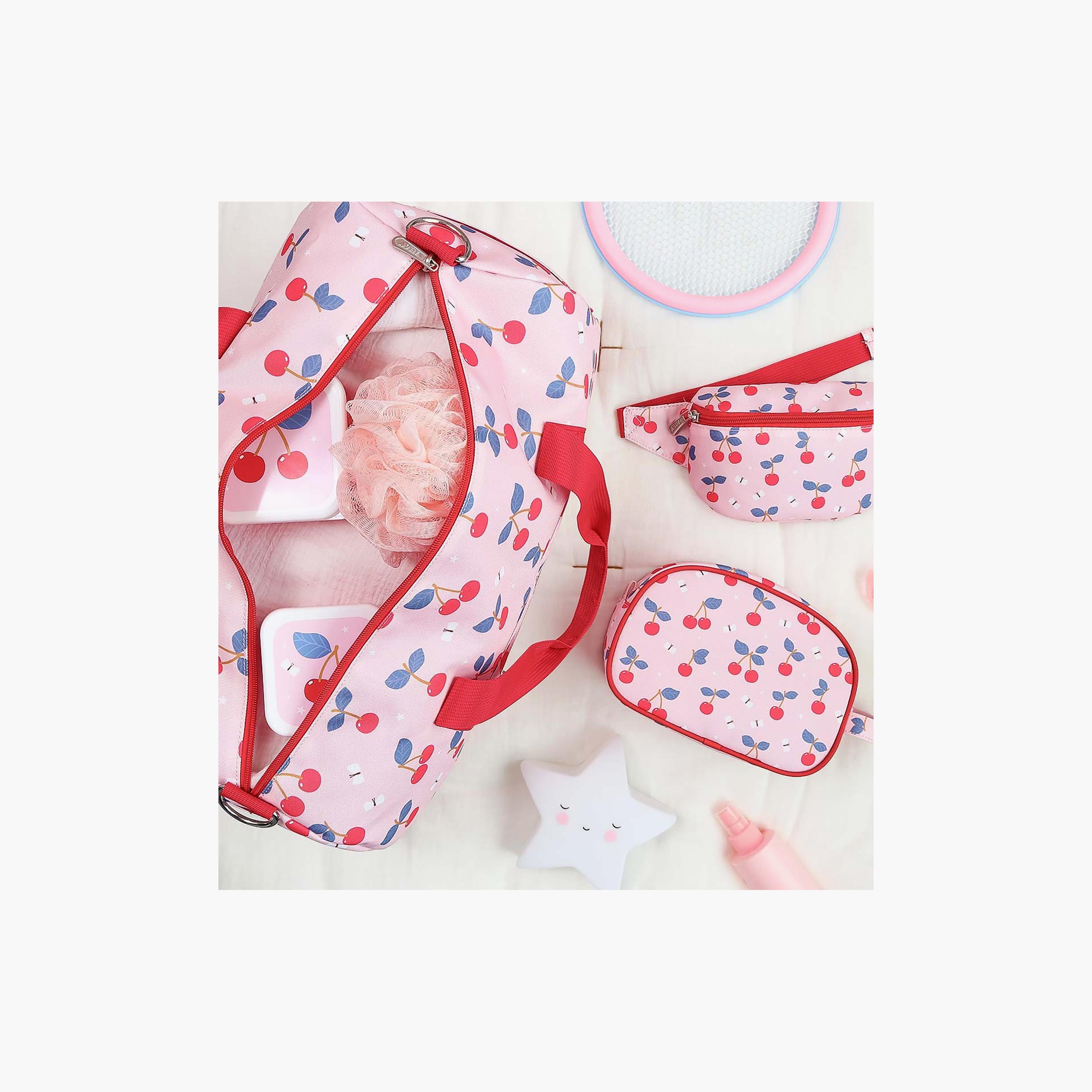 A Little Lovely Company Cherries Travel Bag with Dual Handles - 26 L-baby-gear-travelaccessories-image-4