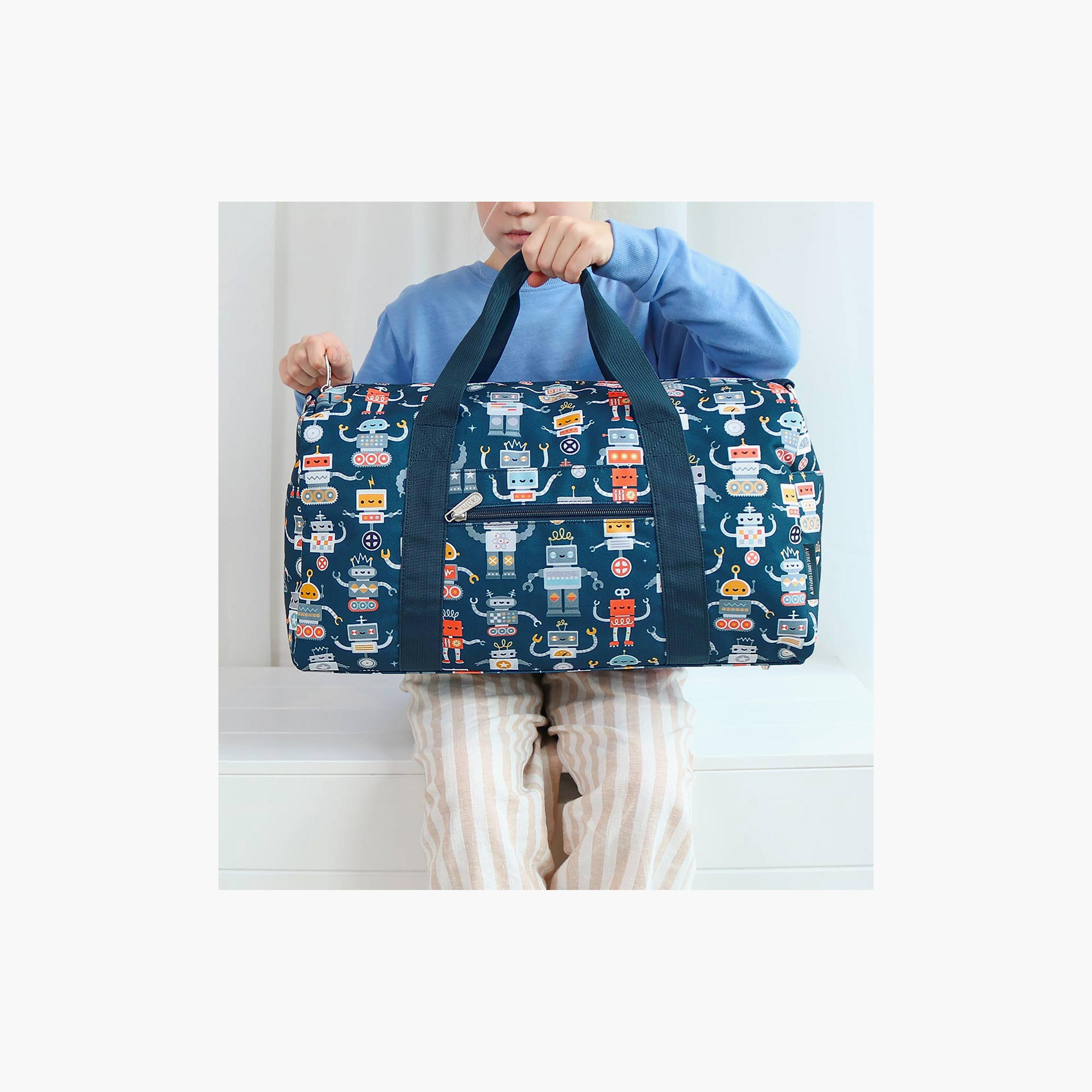 A Little Lovely Company Robots Travel Bag with Dual Handles - 26 L-baby-gear-travelaccessories-image-2