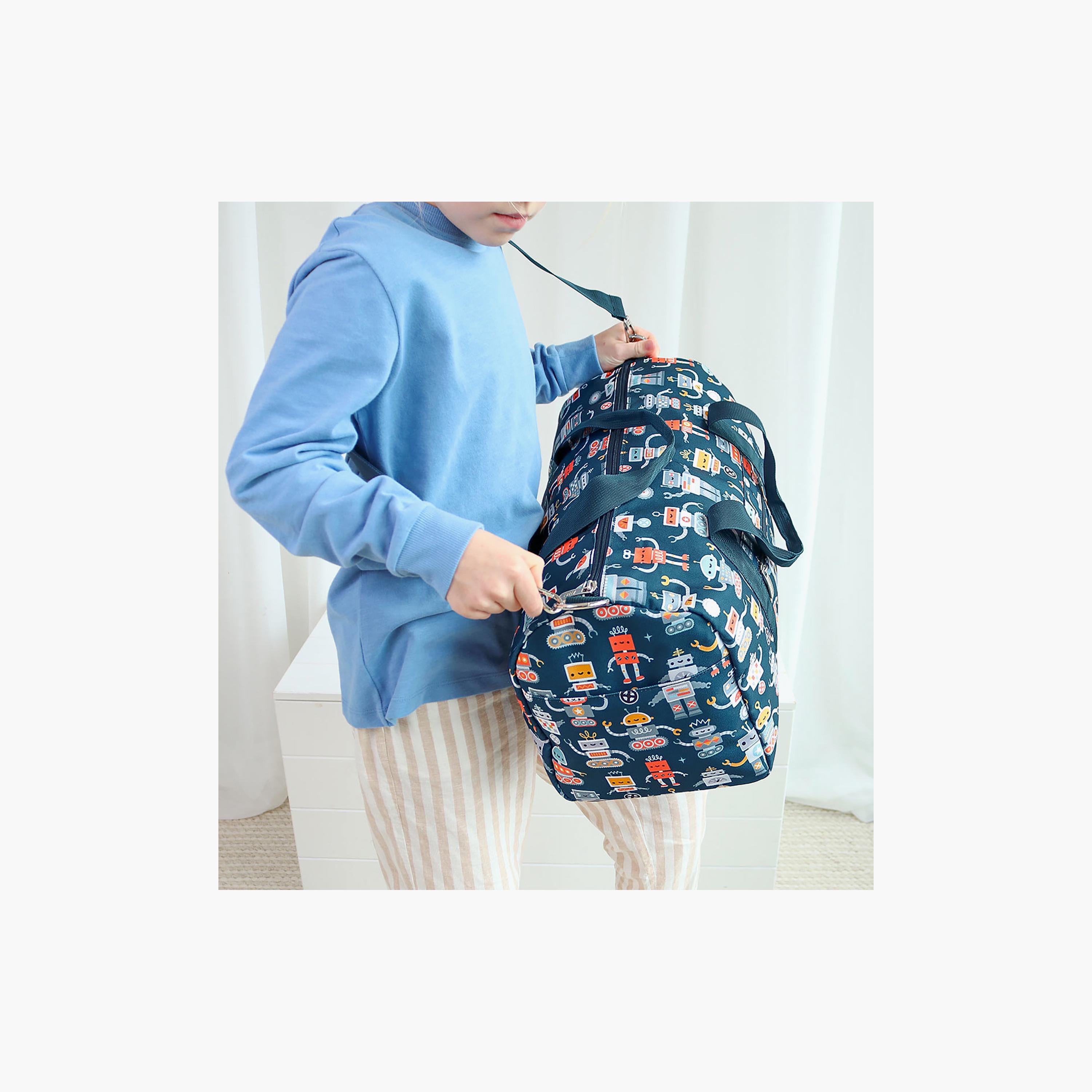 A Little Lovely Company Robots Travel Bag with Dual Handles - 26 L-baby-gear-travelaccessories-image-4