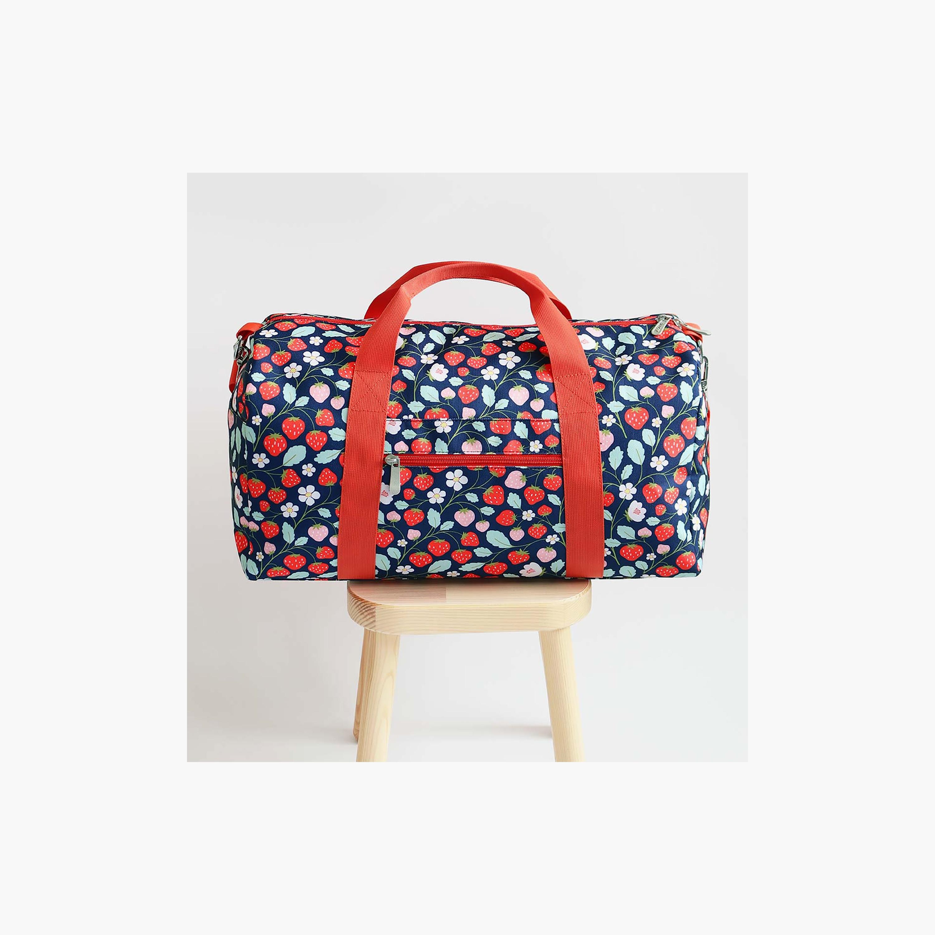 A Little Lovely Company Strawberries Travel Bag with Dual Handles - 26 L-baby-gear-travelaccessories-image-3