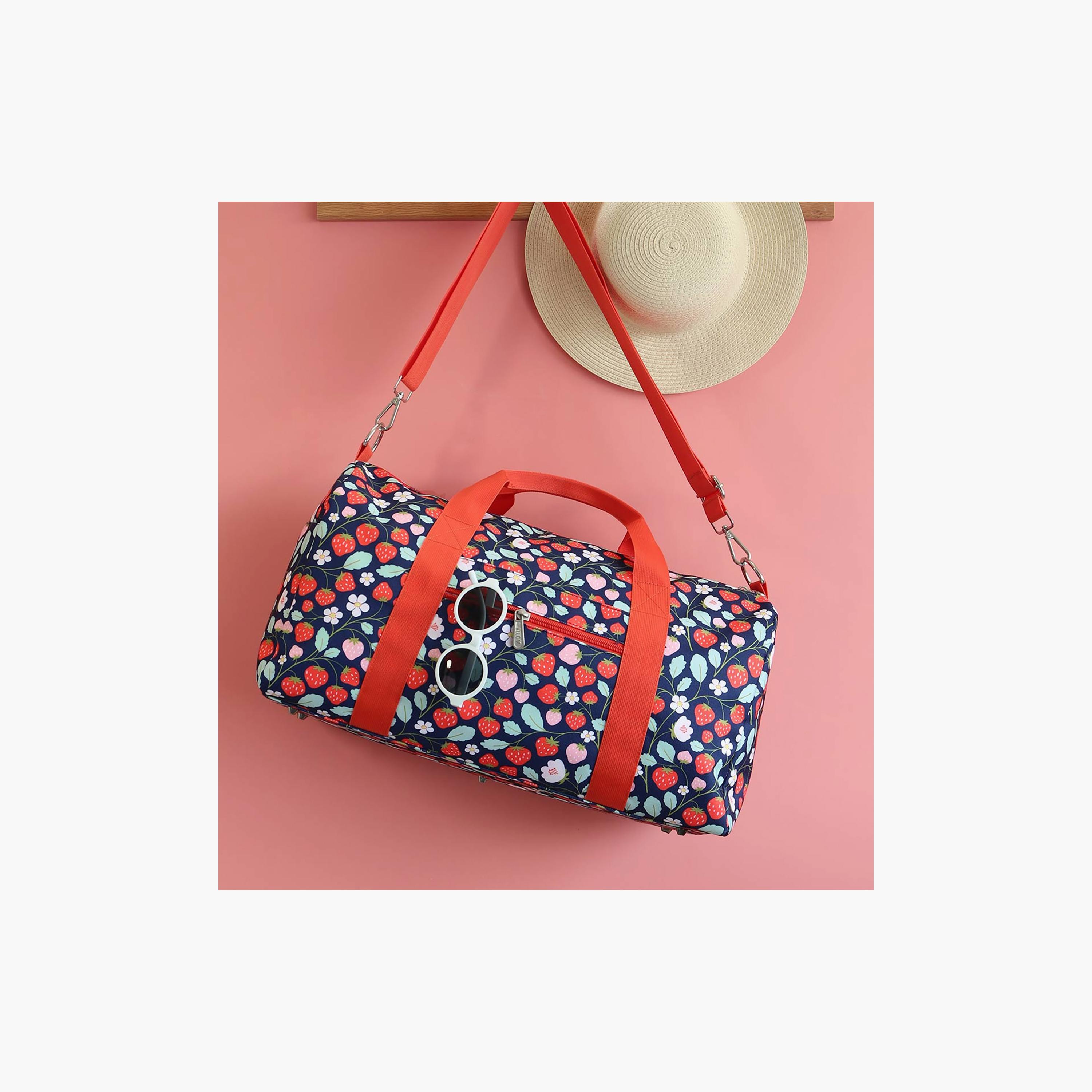 A Little Lovely Company Strawberries Travel Bag with Dual Handles - 26 L-baby-gear-travelaccessories-image-5