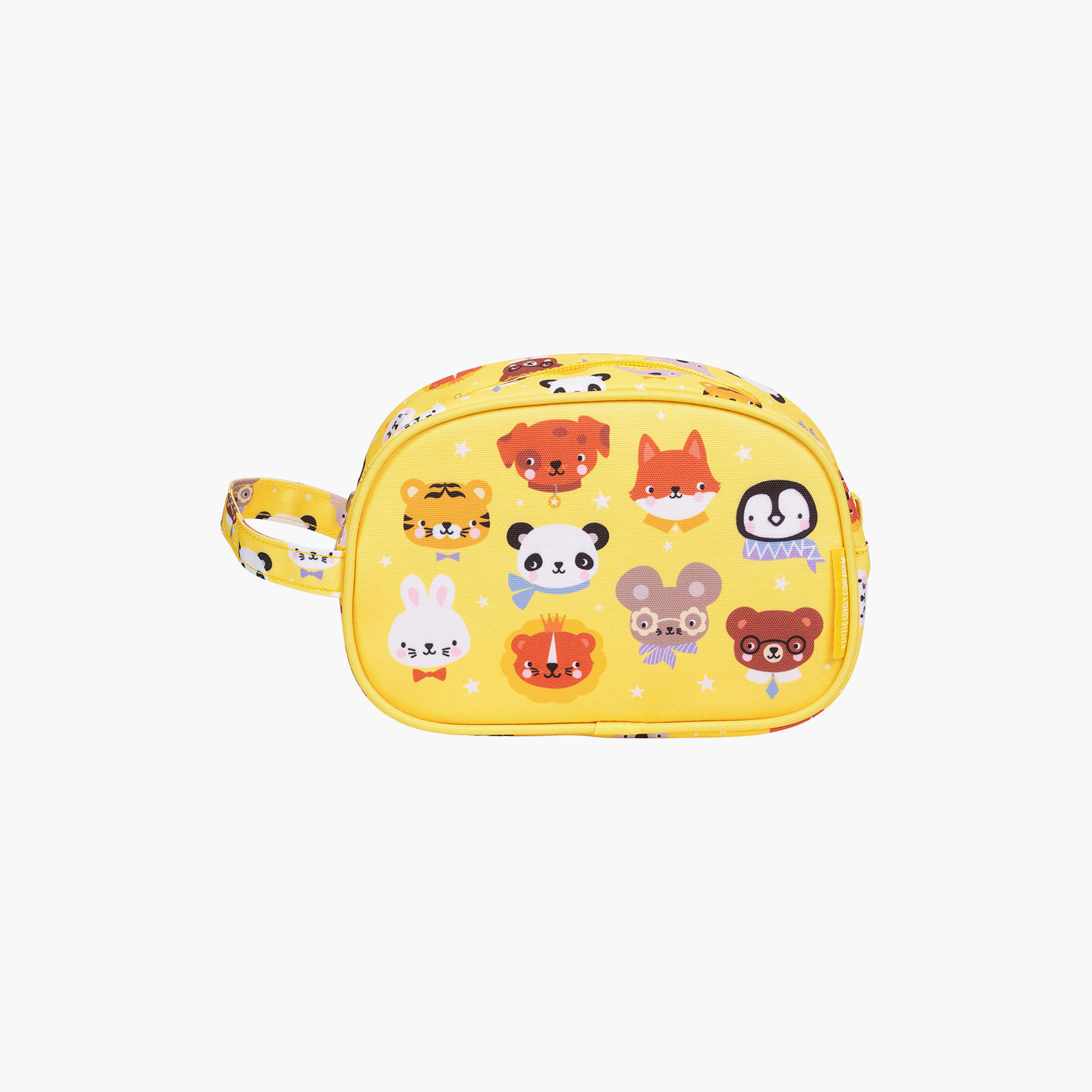 A Little Lovely Company Animal Friends Toiletry Bag with Carry Strap-girls-accessories-bags-image-1