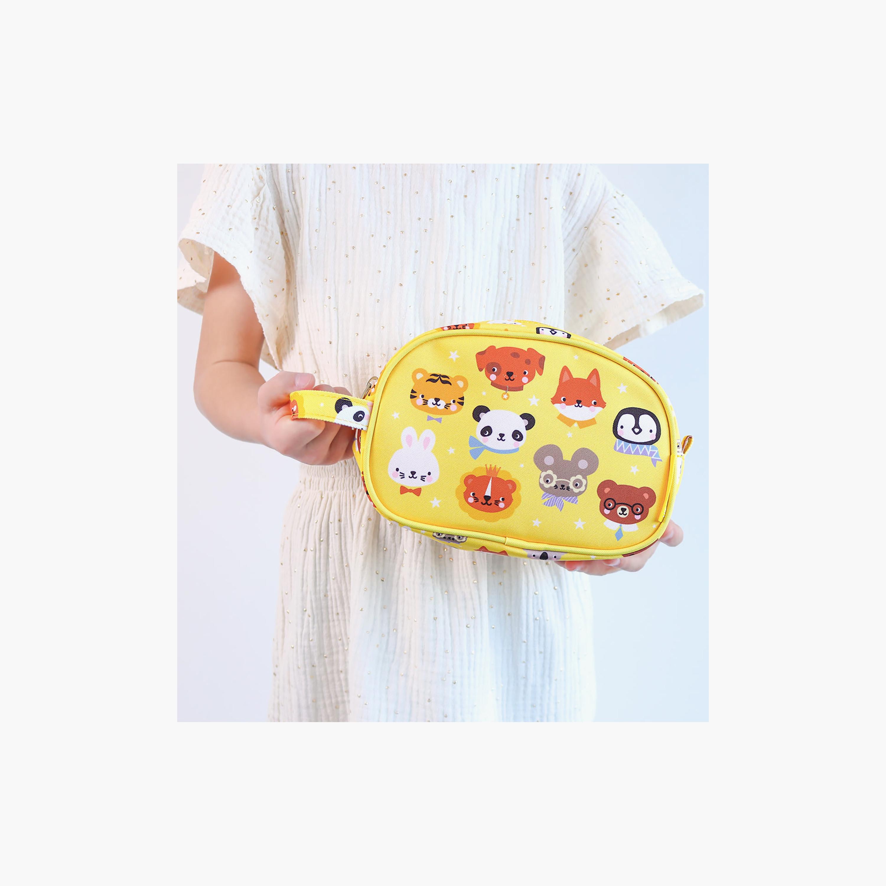 A Little Lovely Company Animal Friends Toiletry Bag with Carry Strap-girls-accessories-bags-image-5