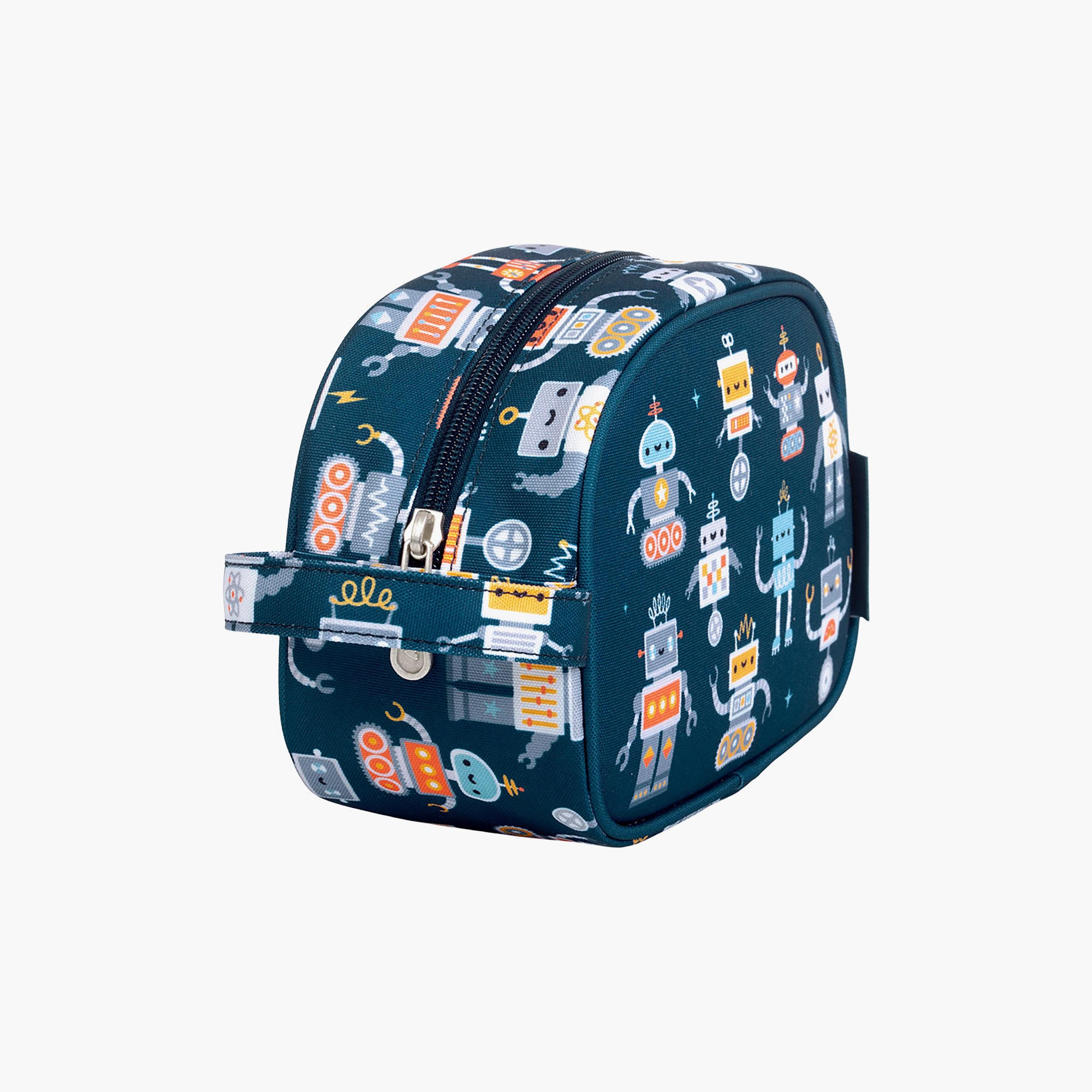 A Little Lovely Company Robots Toiletry Bag with Carry Strap-boys-accessories-bagsandbackpacks-image-4