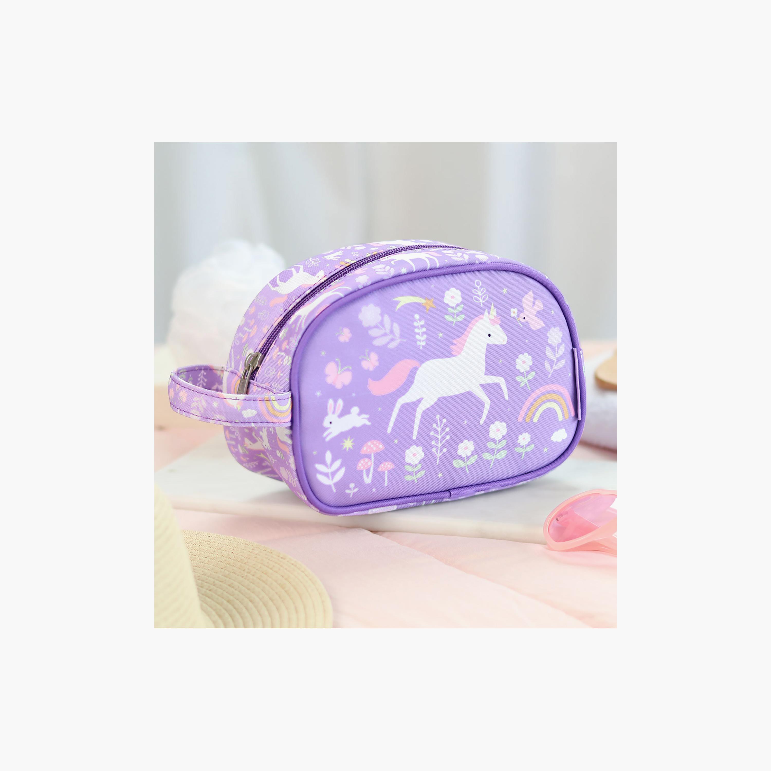 A Little Lovely Company Unicorn Dreams Toiletry Bag with Strap-girls-accessories-bags-image-6