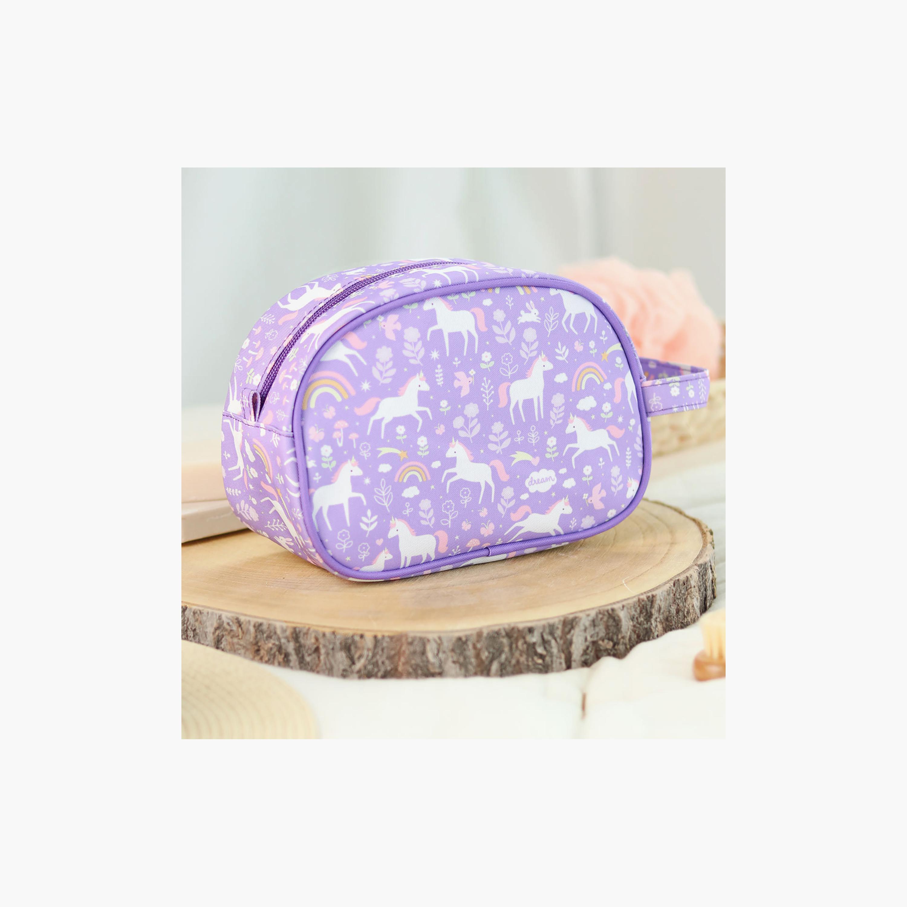 A Little Lovely Company Unicorn Dreams Toiletry Bag with Strap-girls-accessories-bags-image-7