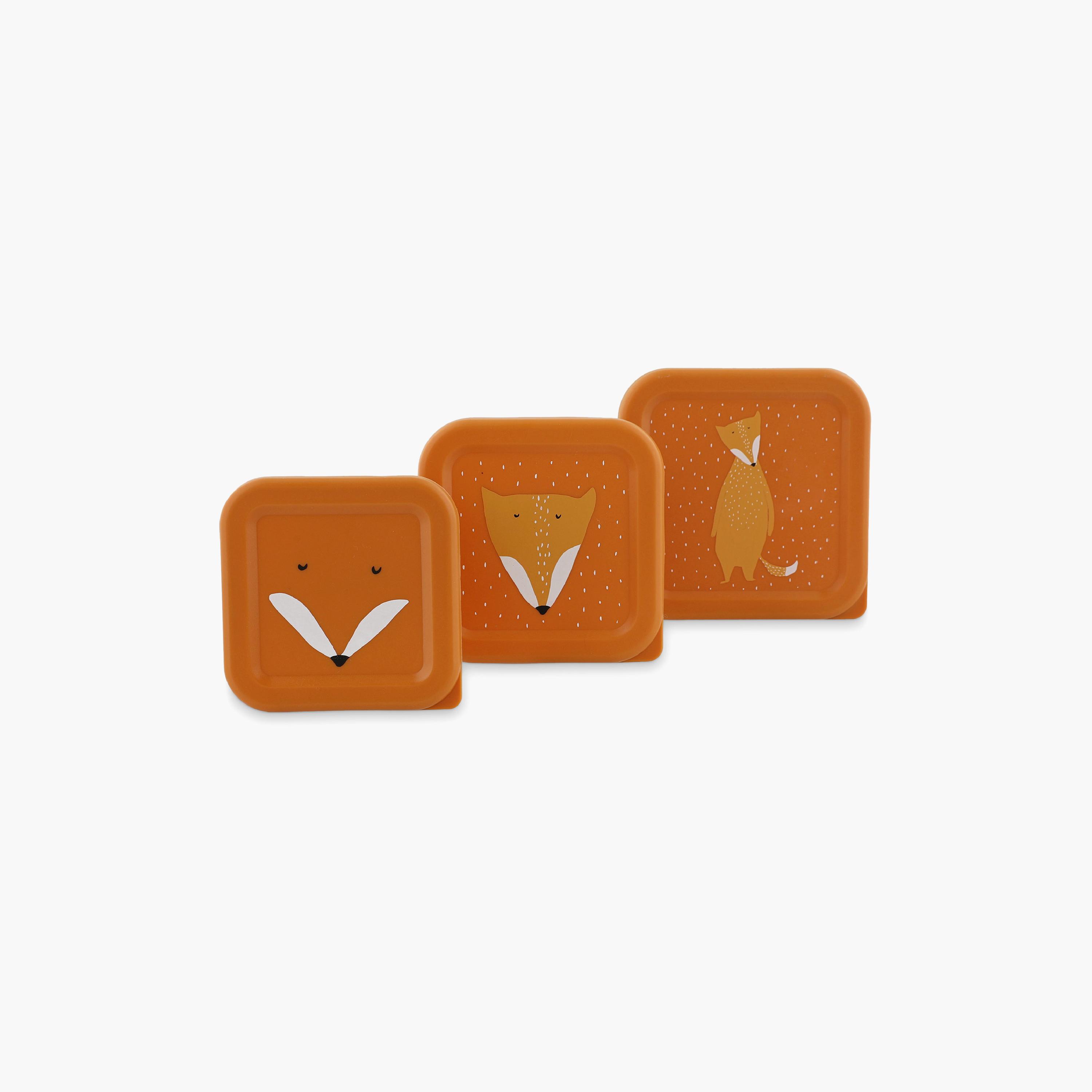 Trixie Mr. Fox Snack Box Nesting Set for 3-5 Yrs with Leakproof Lids-school-lunchessentials-lunchboxes-image-1