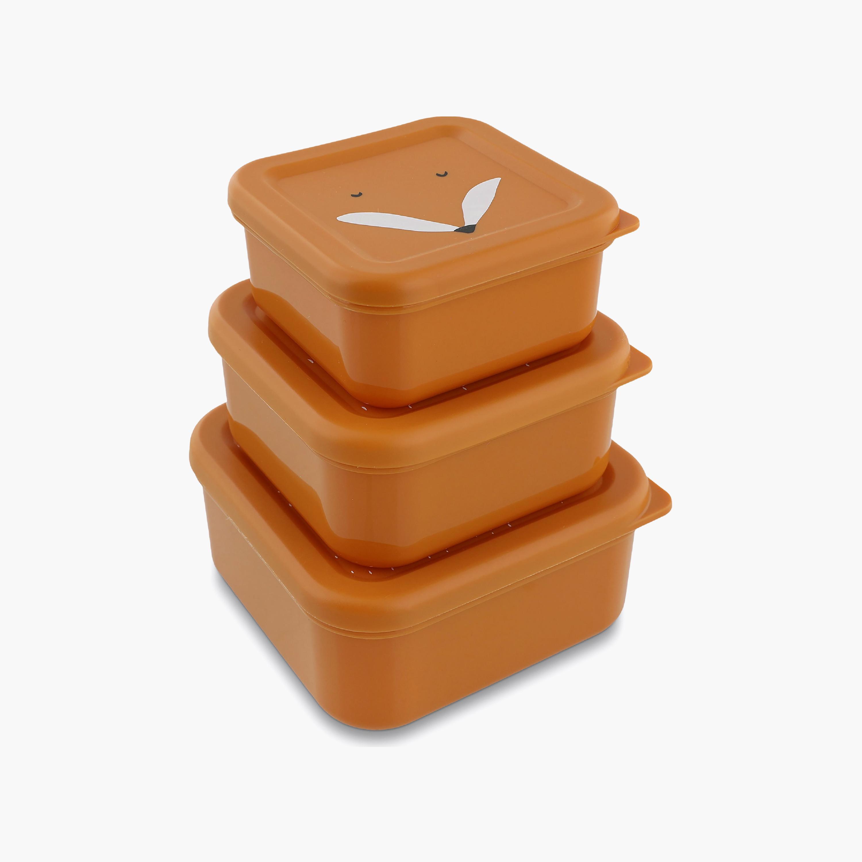 Trixie Mr. Fox Snack Box Nesting Set for 3-5 Yrs with Leakproof Lids-school-lunchessentials-lunchboxes-image-2
