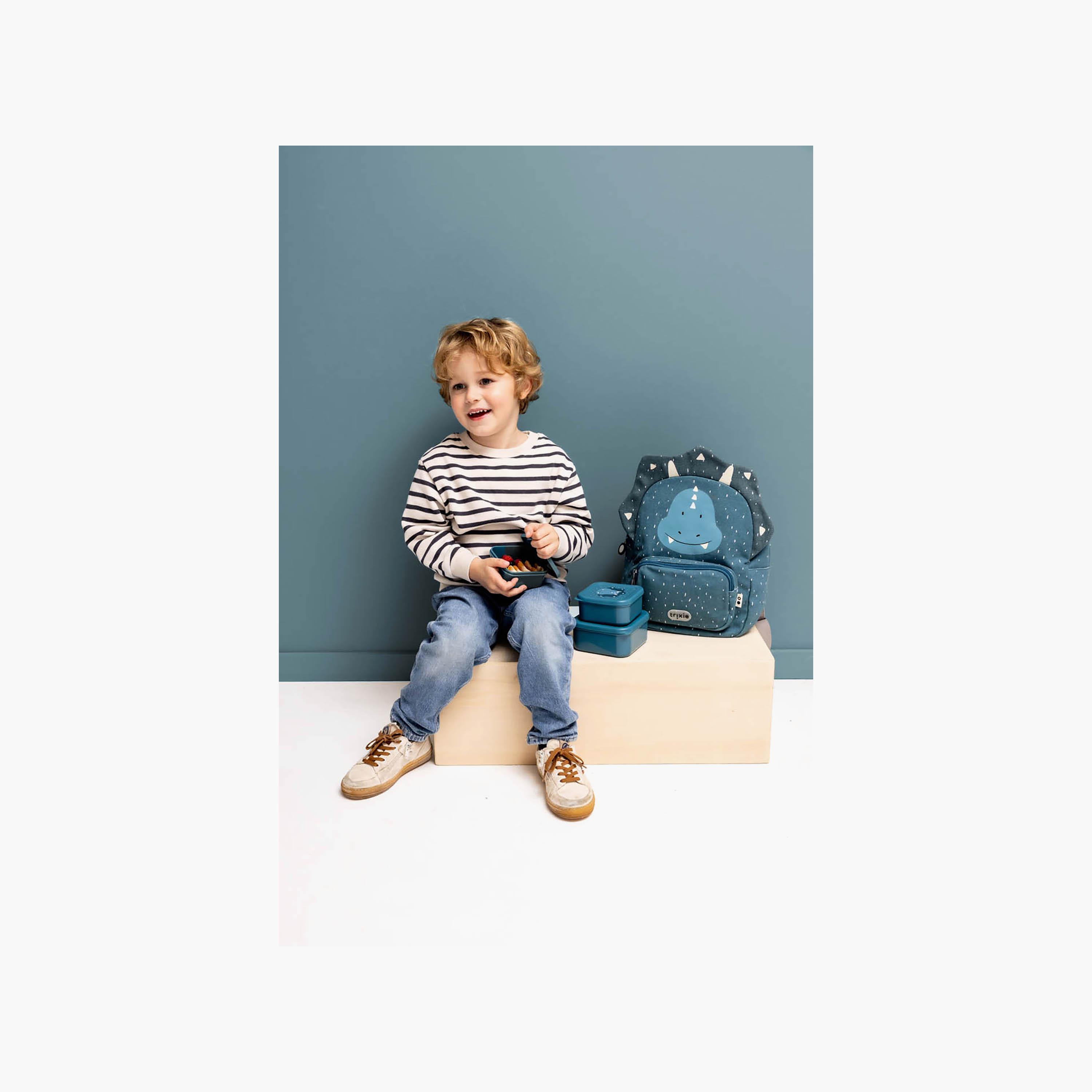 Trixie Mr. Triceratops Snack Box Nesting Set for Boys 3-5 Yrs with Leakproof Lids-school-lunchessentials-lunchboxes-image-7