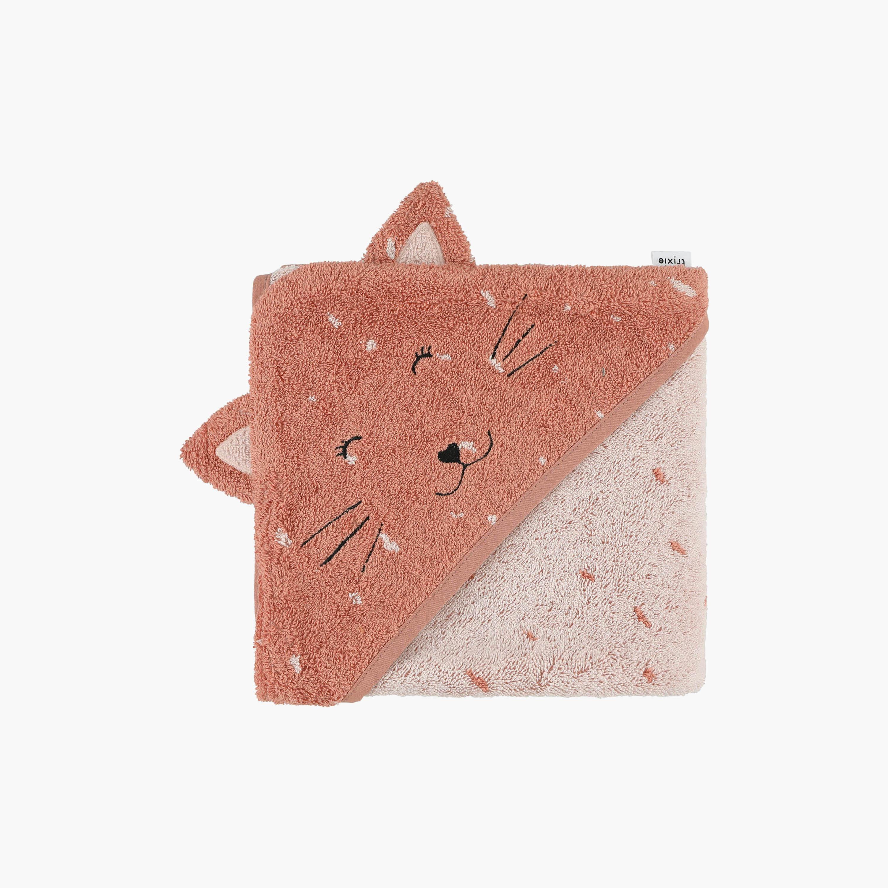Trixie Mrs. Cat Organic Cotton Terry Hooded Towel - 75 x 75 cm-baby-bathandcare-towels-image-1