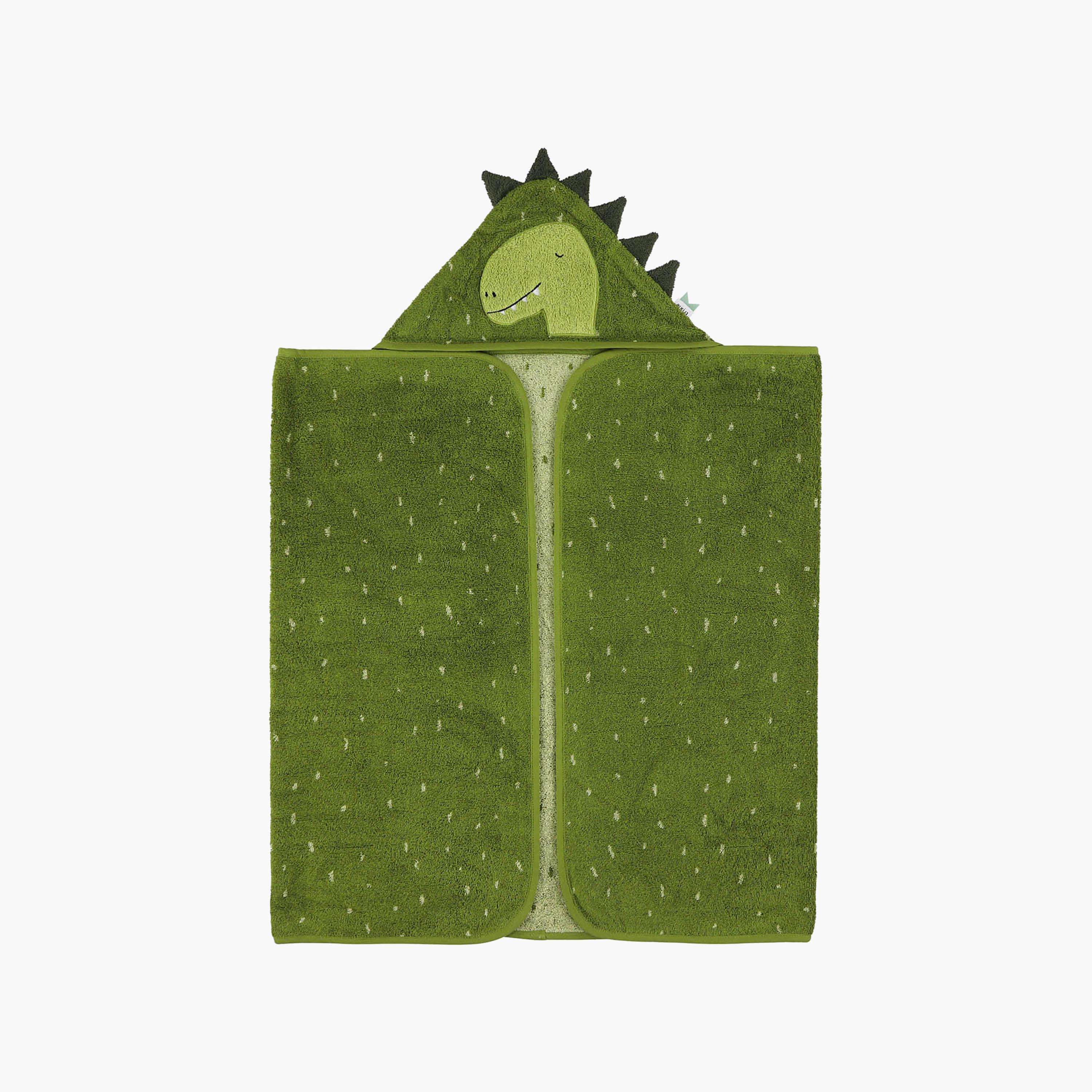 Trixie Mr. Dino Organic Cotton Terry Hooded Towel - 70 x 130 cm-baby-bathandcare-towels-image-1