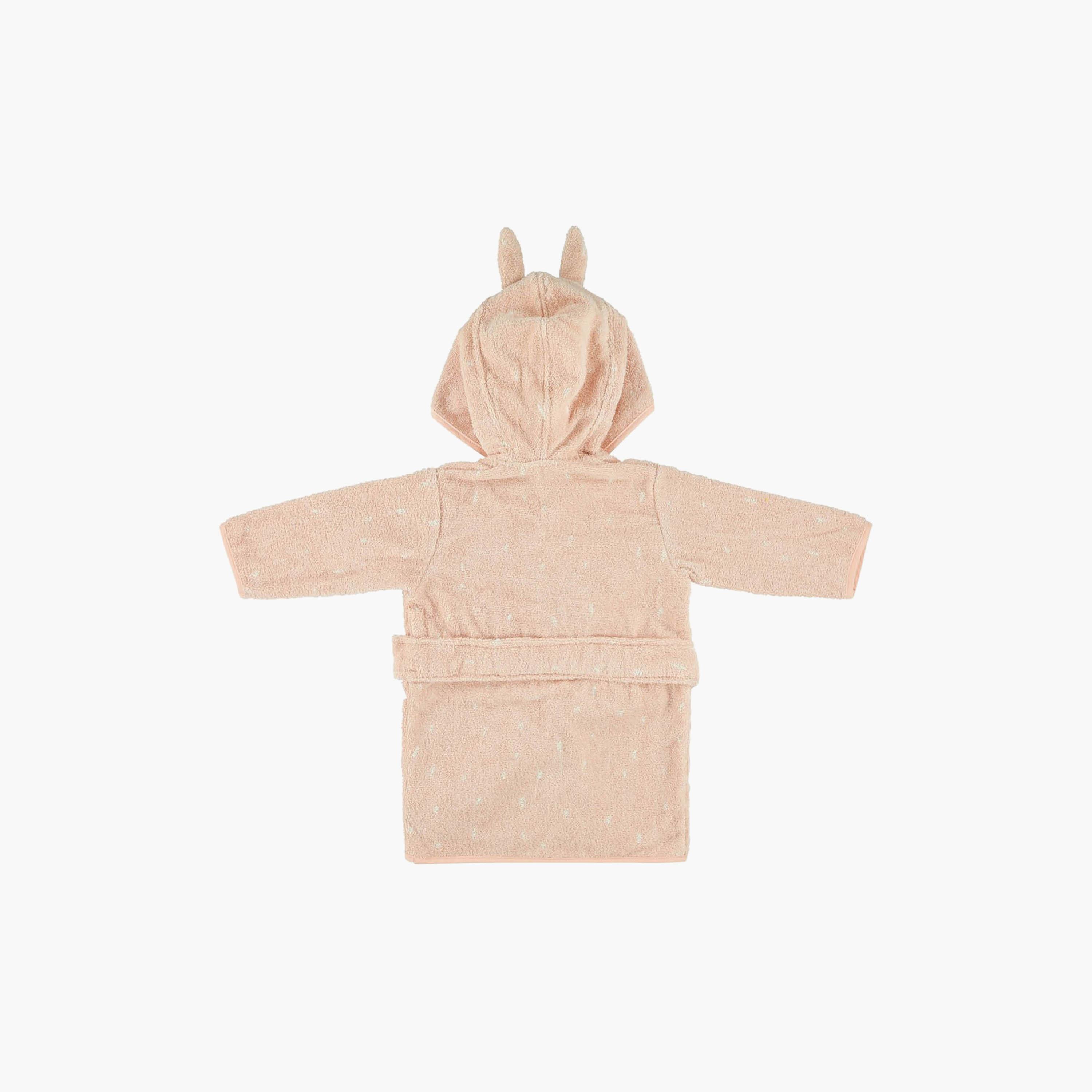 Trixie Mrs. Rabbit Organic Cotton Terry Hooded Bathrobe-baby-bathandcare-towels-image-2