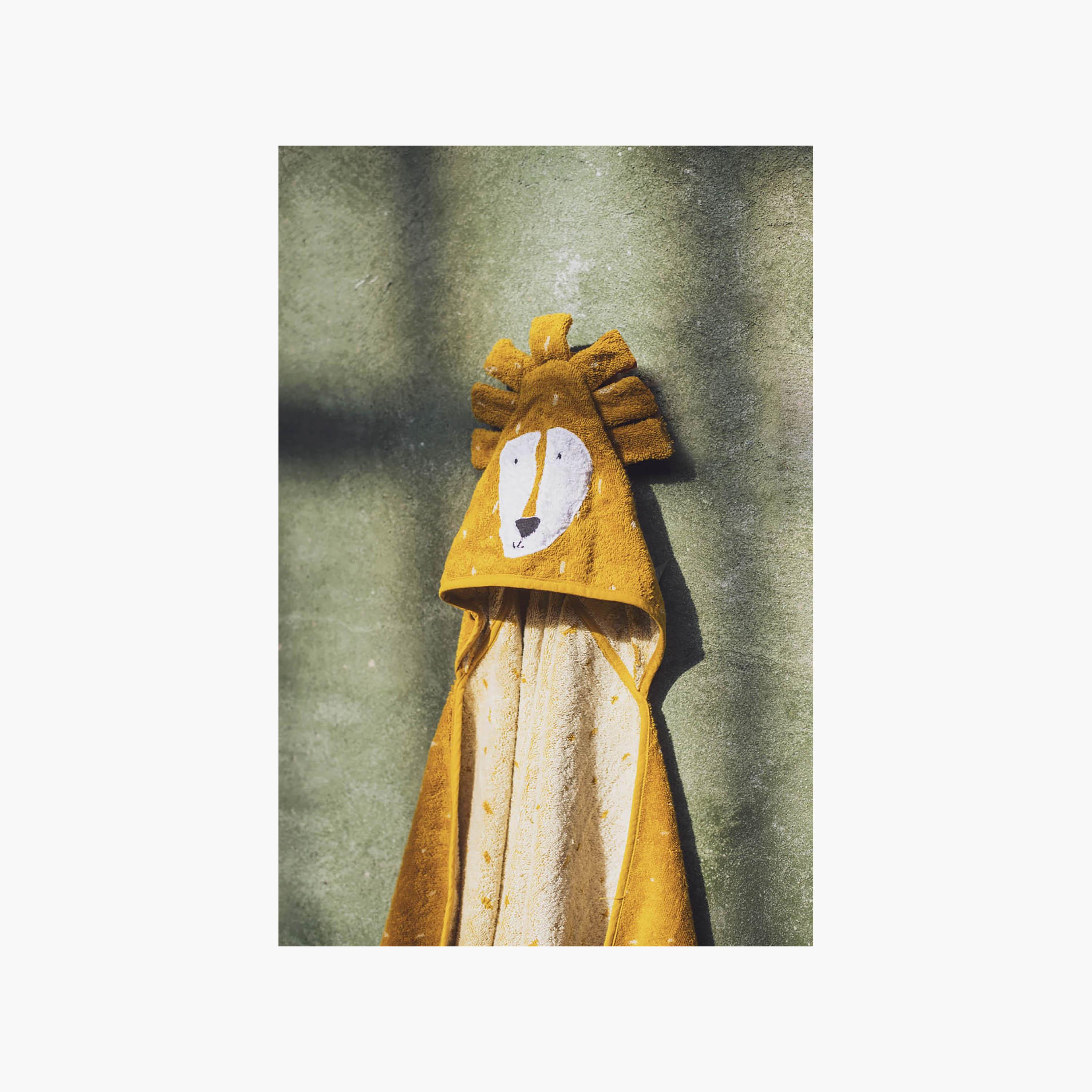 Trixie Mr. Lion Organic Cotton Terry Hooded Towel - 70 x 130 cm-baby-bathandcare-towels-image-7