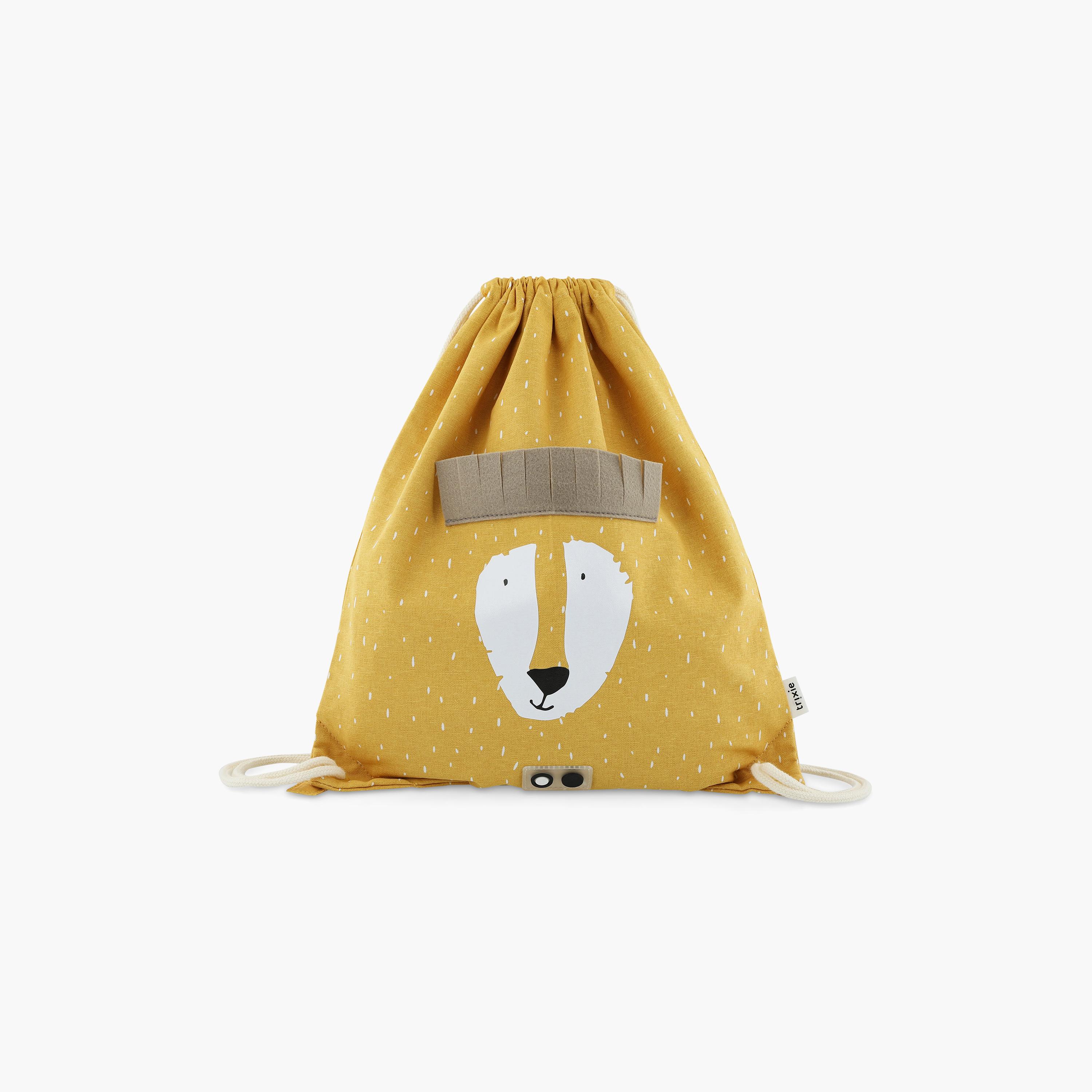 Trixie Mr. Lion Drawstring Bag for Boys 3-5 Yrs with Inside Pocket - 15.7 Inch-school-bagsandbackpacks-backpacks-image-1