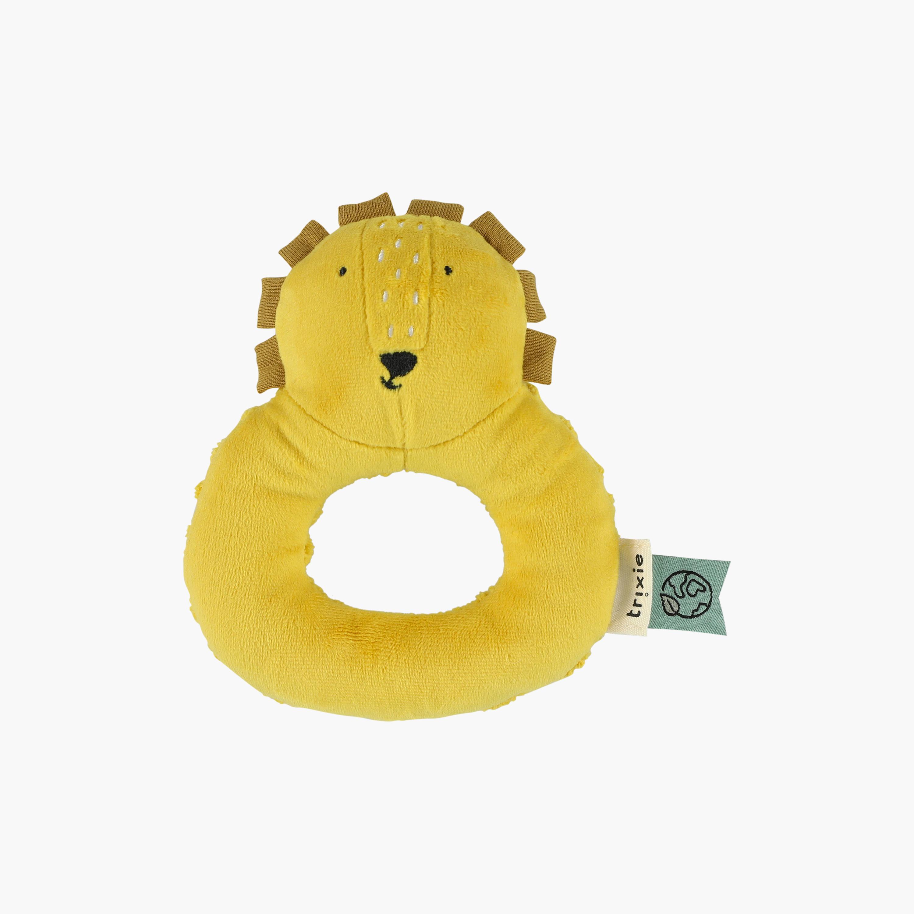 Trixie Mr. Lion Organic Cotton Ring Rattle Toy-toys-babyandtoddlertoys-rattlesandteethers-image-1