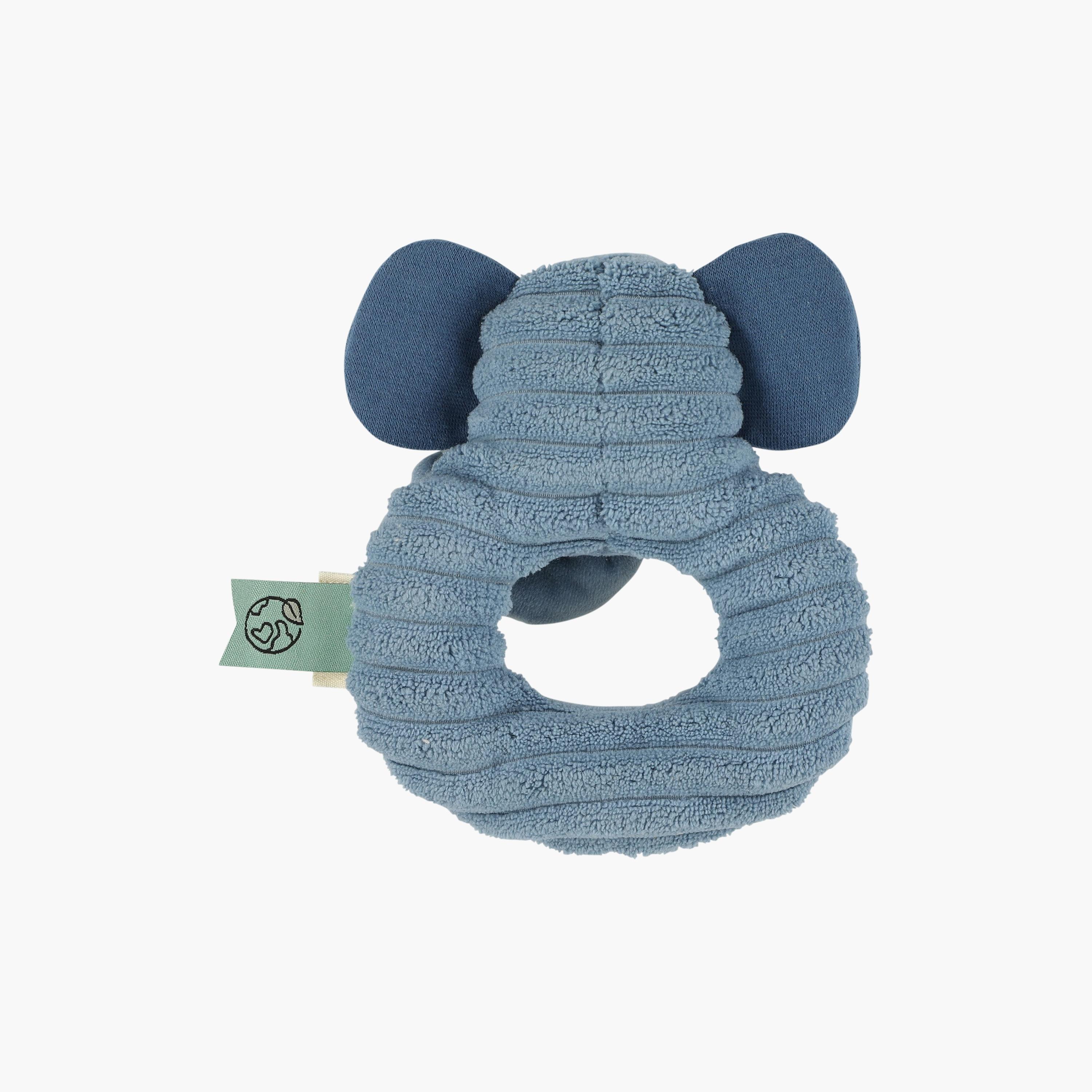 Trixie Mrs. Elephant Organic Cotton Ring Rattle Toy-toys-babyandtoddlertoys-rattlesandteethers-image-2