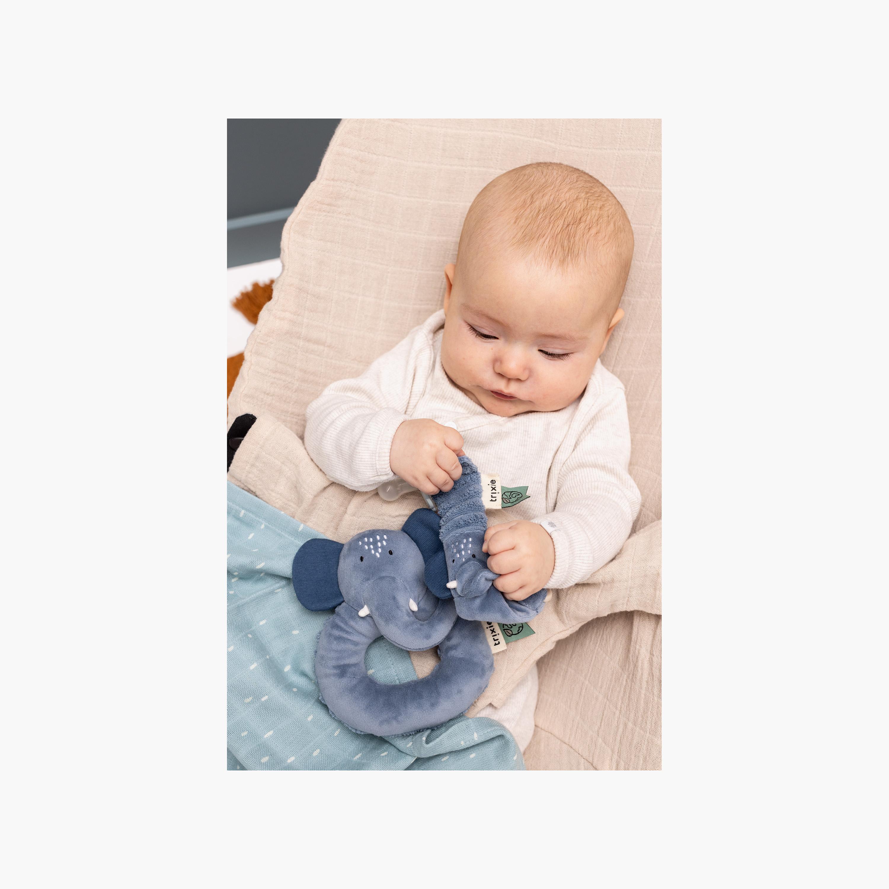 Trixie Mrs. Elephant Organic Cotton Ring Rattle Toy-toys-babyandtoddlertoys-rattlesandteethers-image-4