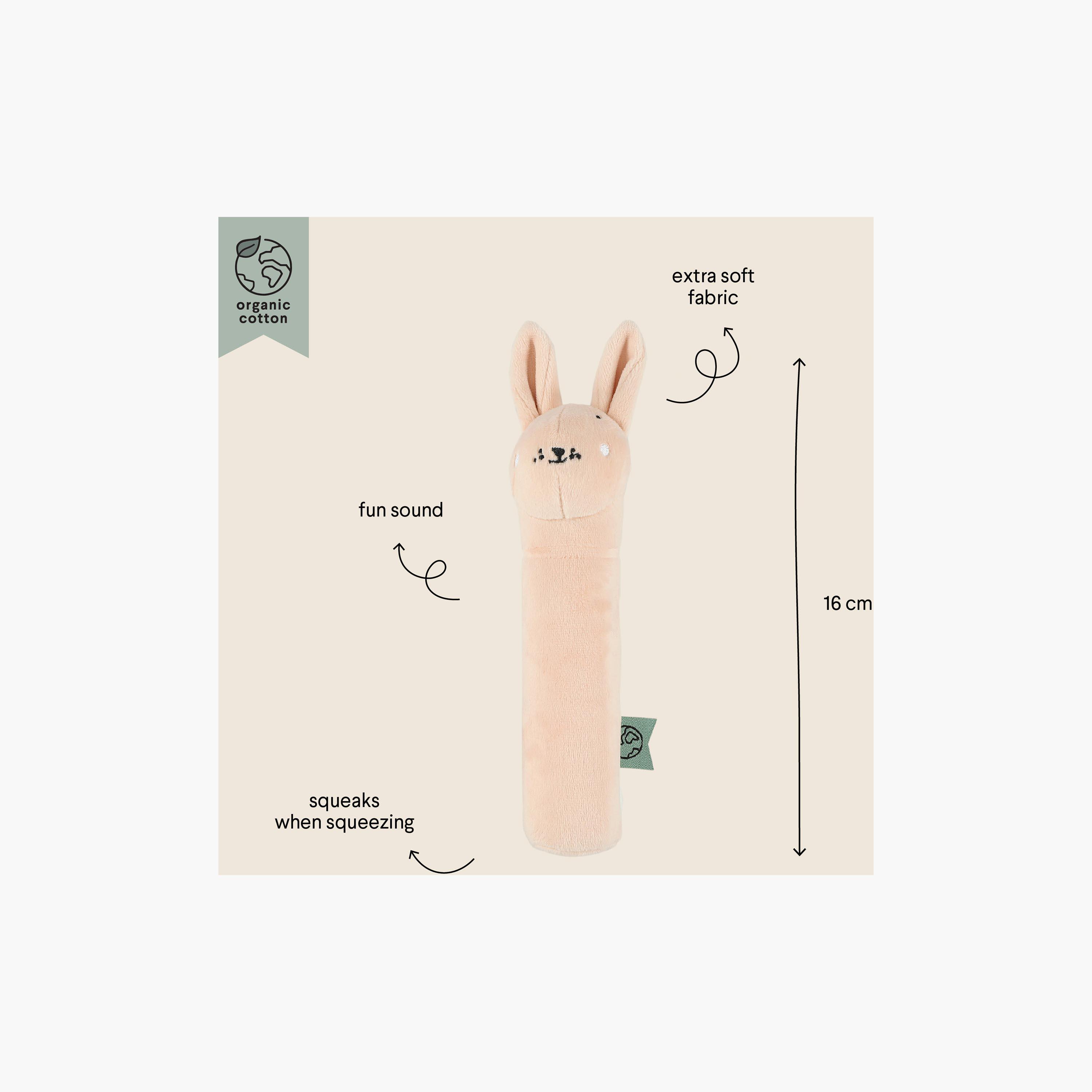 لعبة خشخيشة ناعمة مع زمارة برسومات مسز رابيت من تريكسي-toys-babyandtoddlertoys-rattlesandteethers-image-3