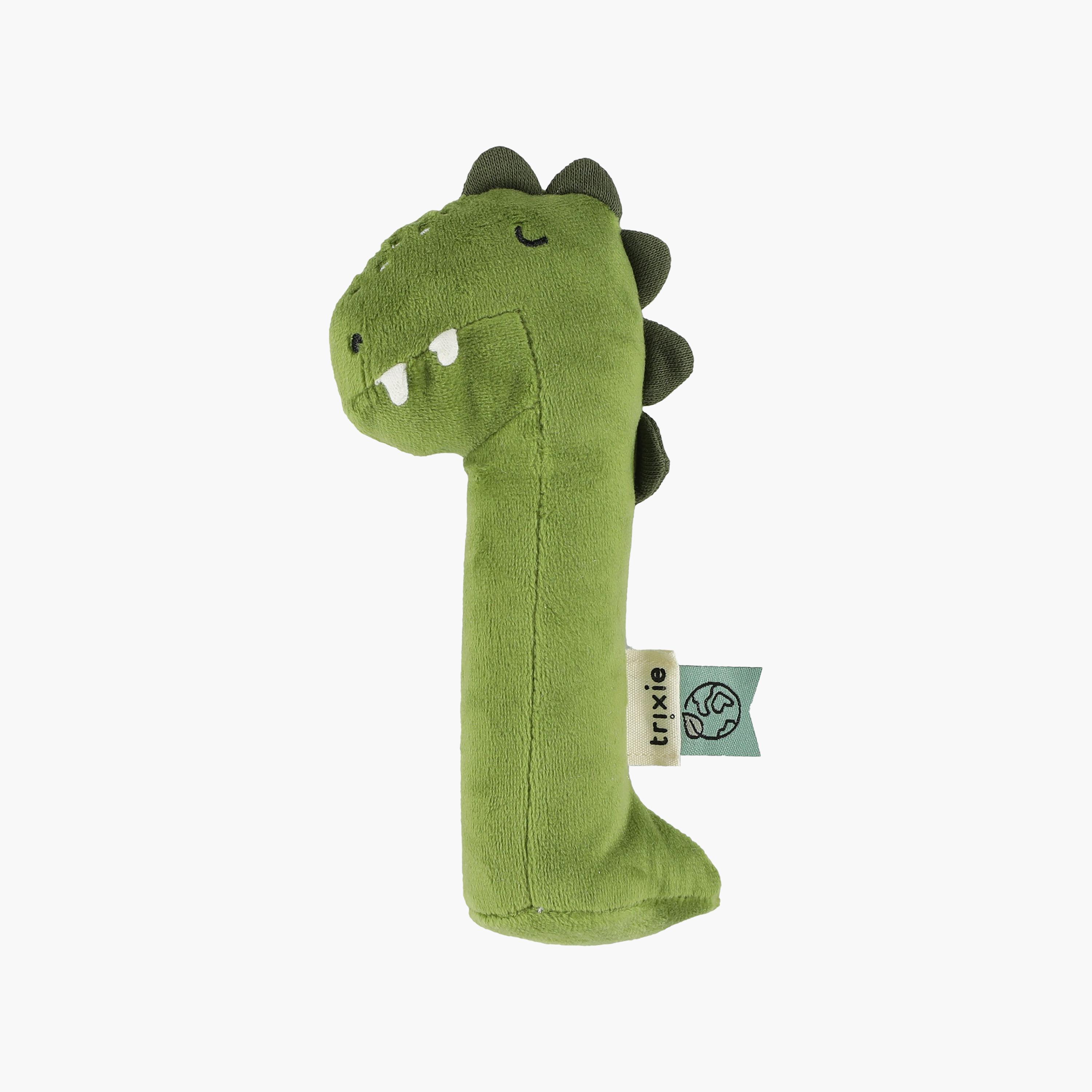 لعبة خشخيشة ناعمة مع زمارة برسومات مستر دينو من تريكسي-toys-babyandtoddlertoys-rattlesandteethers-image-2