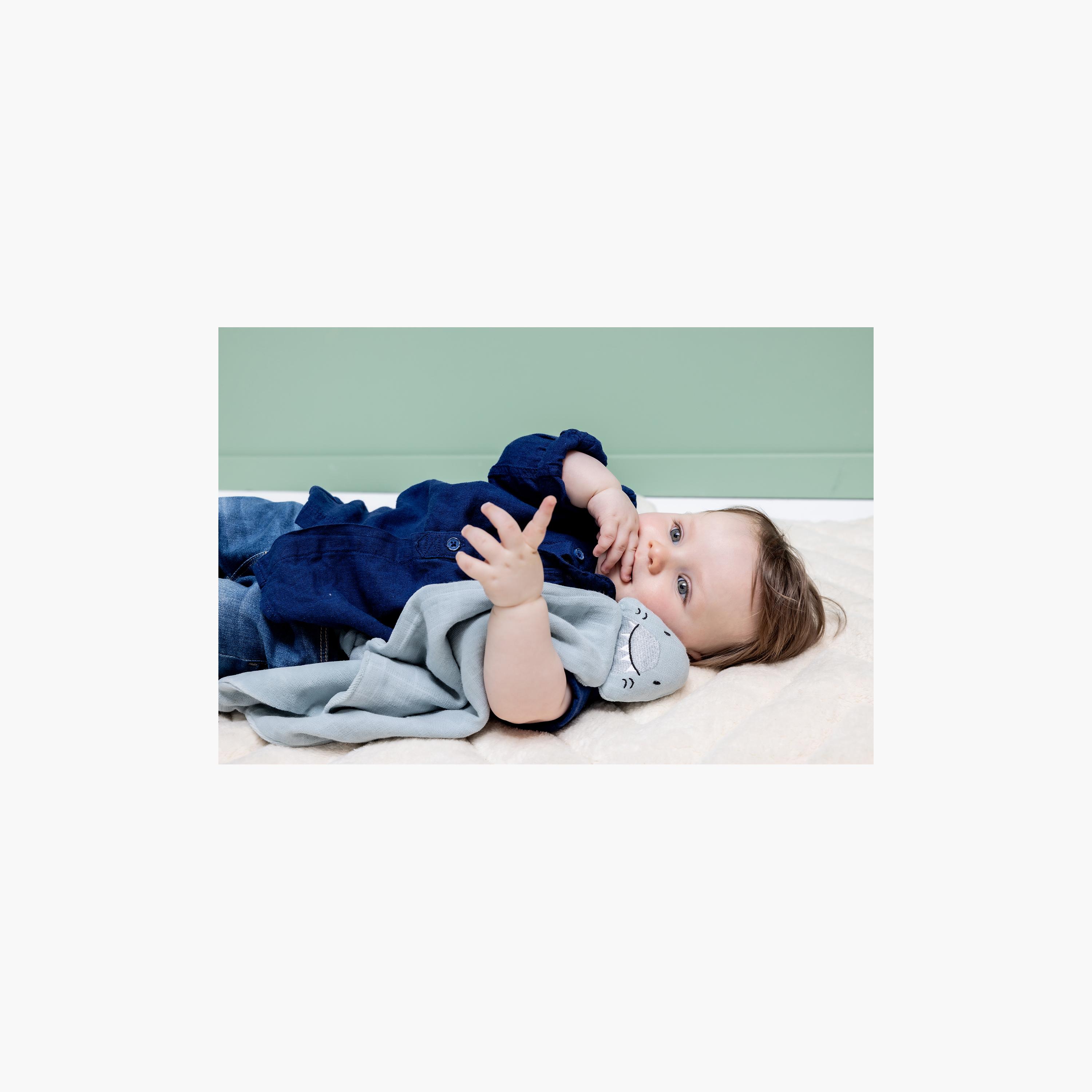 دمية بطانية تعزية ناعمة للرضع قطن عضوي برسومات مستر شارك من تريكسي-baby-nursery-babybedding-image-4