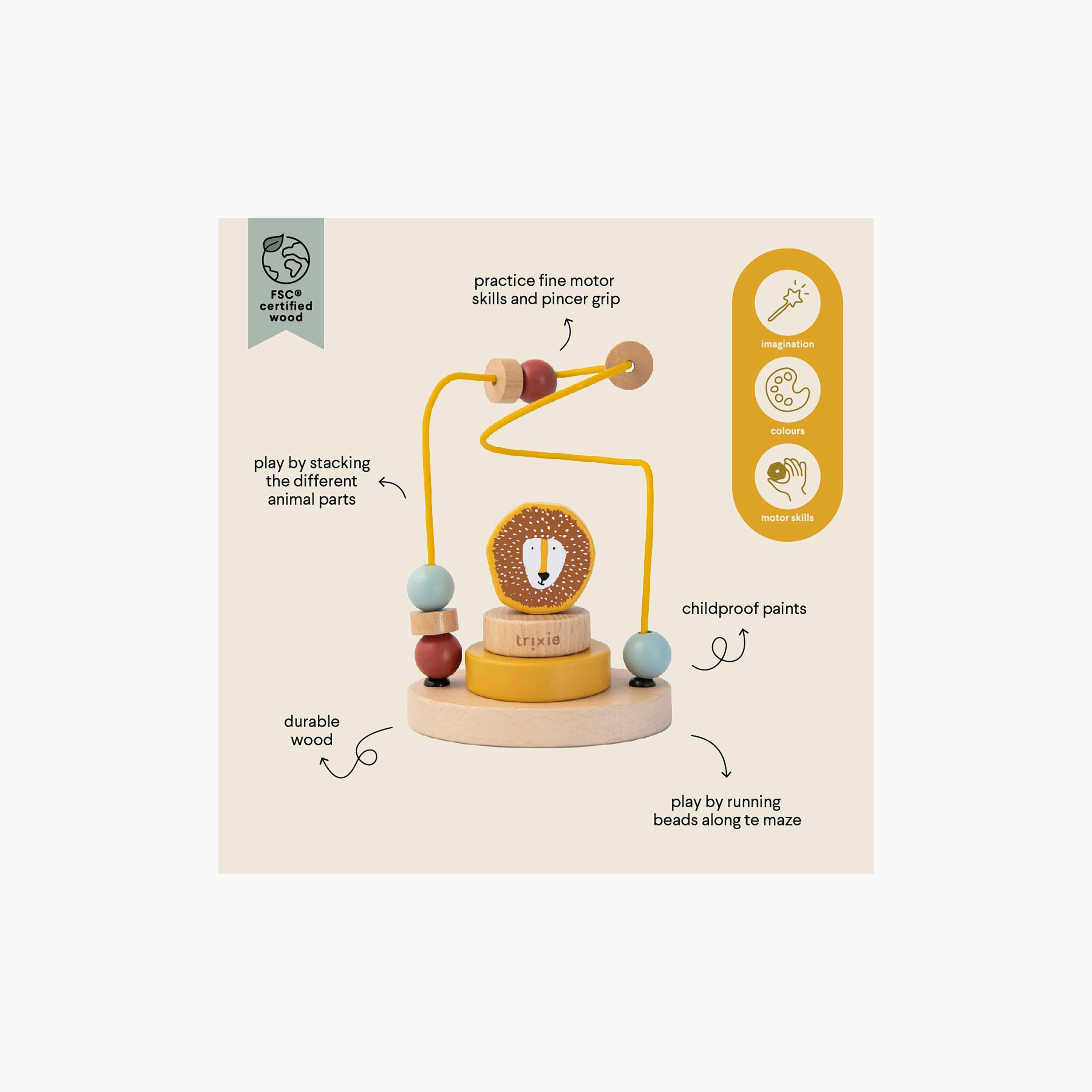 Trixie Mr. Lion Wooden Beads Maze Set-toys-babyandtoddlertoys-learningtoys-image-3