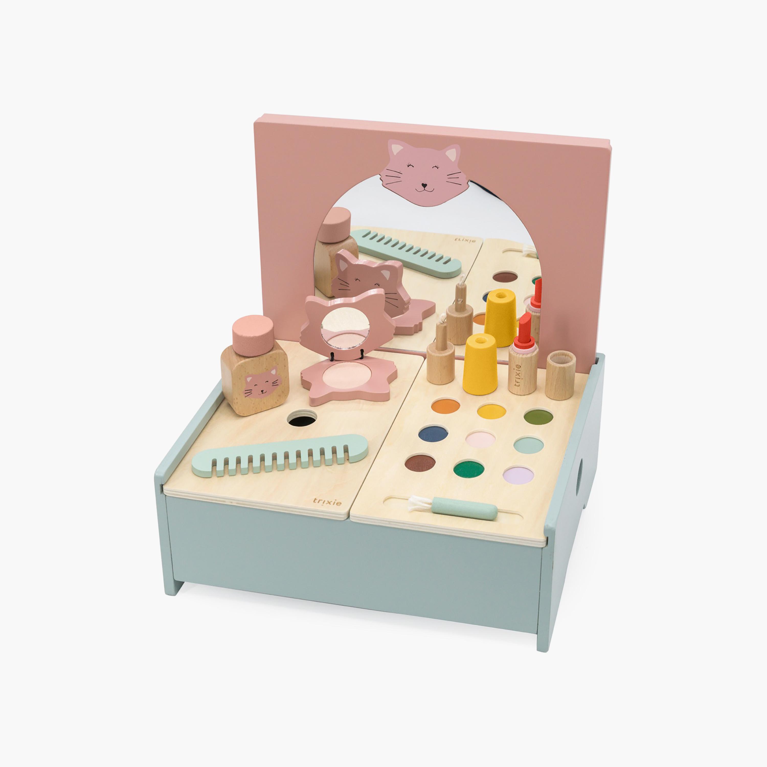 مجموعة طاولة مكياج خشبية لعبة من تريكسي-toys-roleplay-makeupandcosmeticsets-image-3