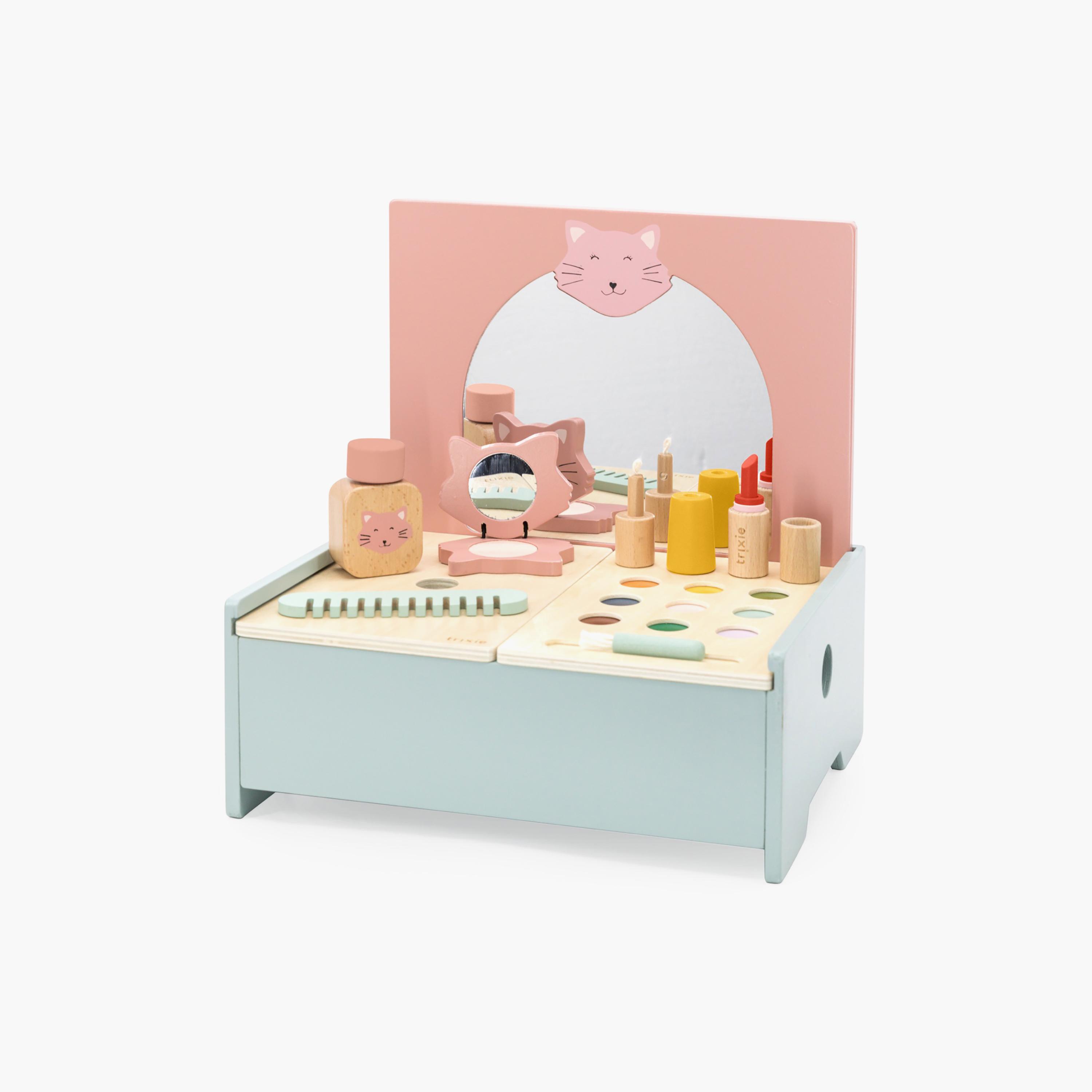 مجموعة طاولة مكياج خشبية لعبة من تريكسي-toys-roleplay-makeupandcosmeticsets-image-5