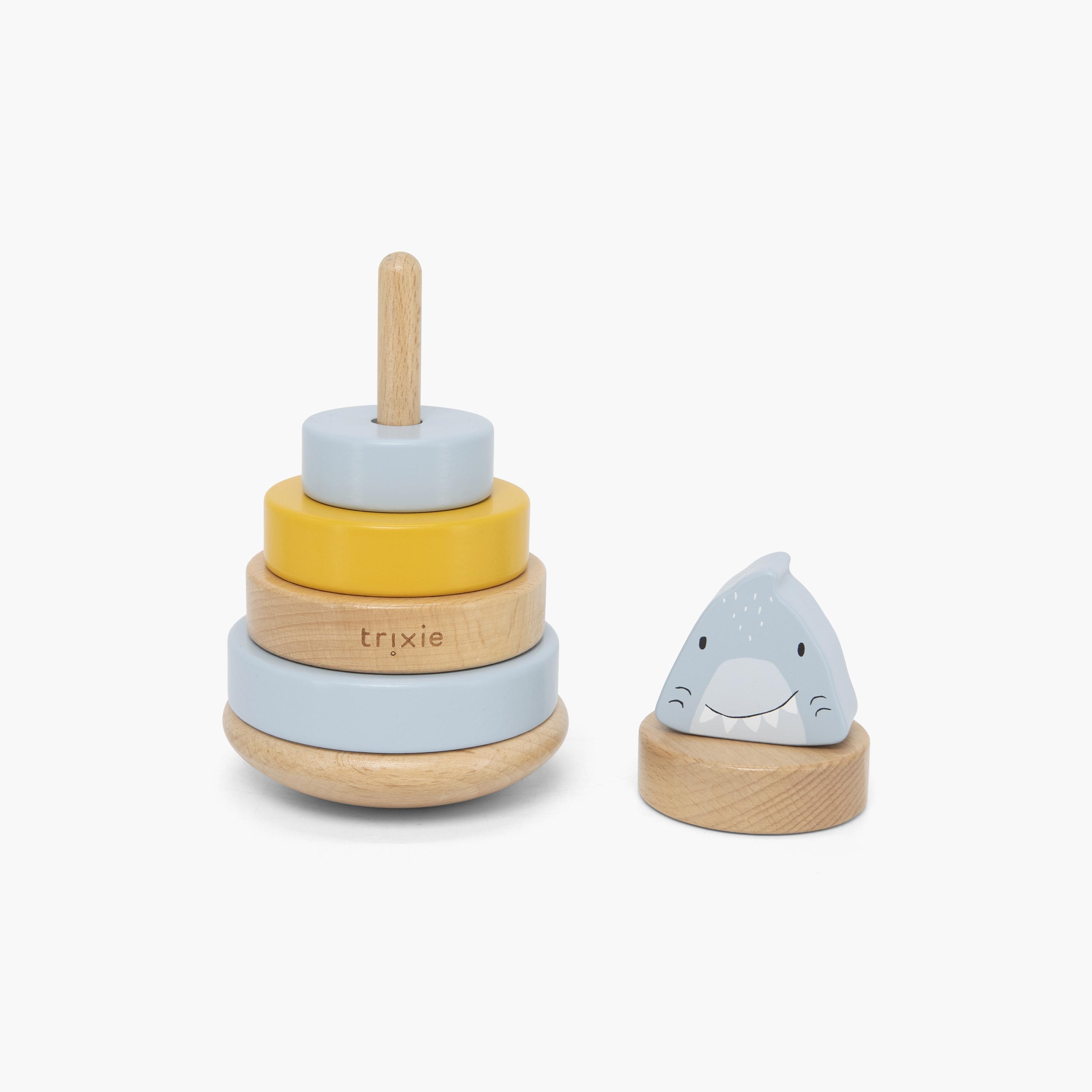 Trixie Mr. Shark Wooden Stacking Toy Set-toys-babyandtoddlertoys-stackingandnestingtoys-image-2