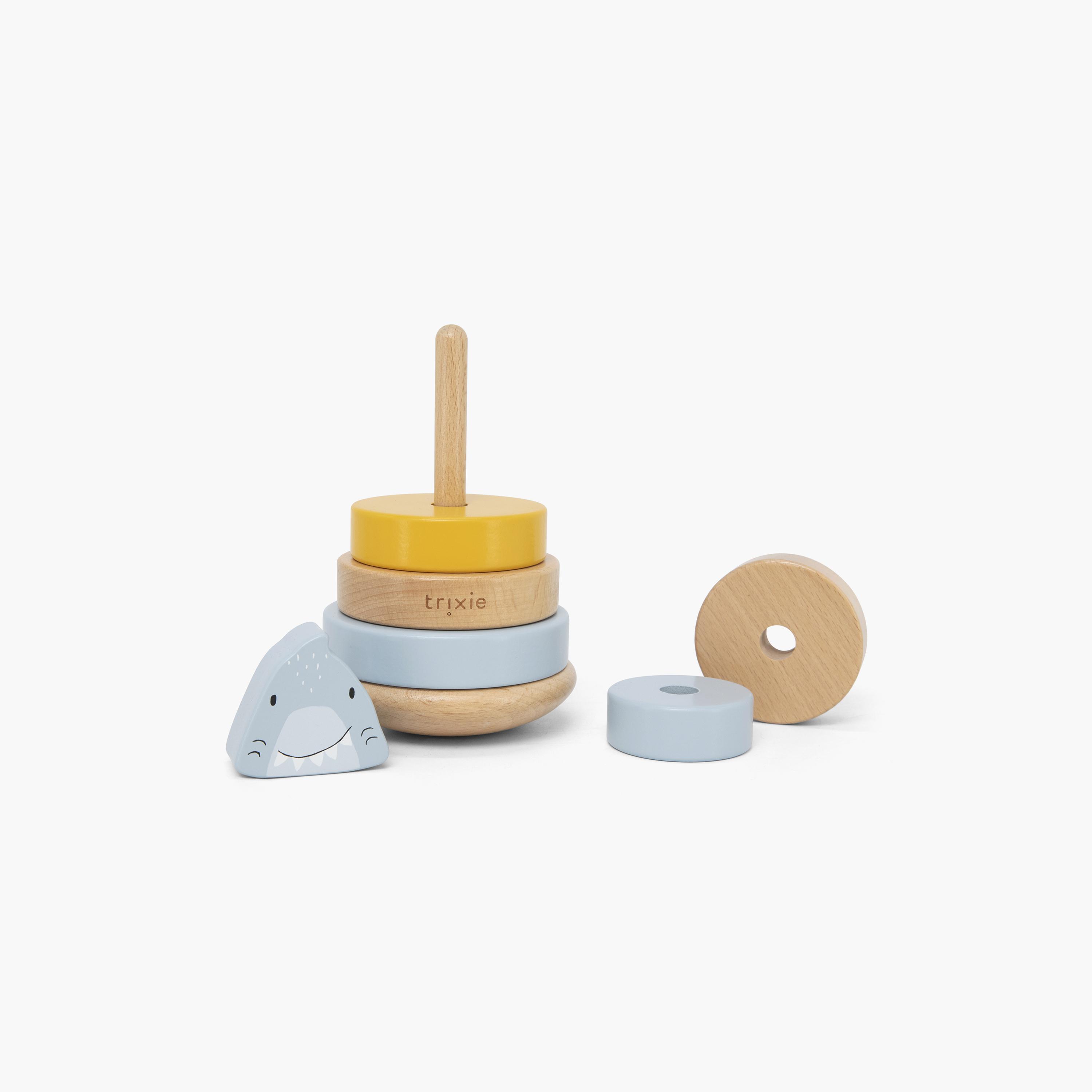 Trixie Mr. Shark Wooden Stacking Toy Set-toys-babyandtoddlertoys-stackingandnestingtoys-image-3